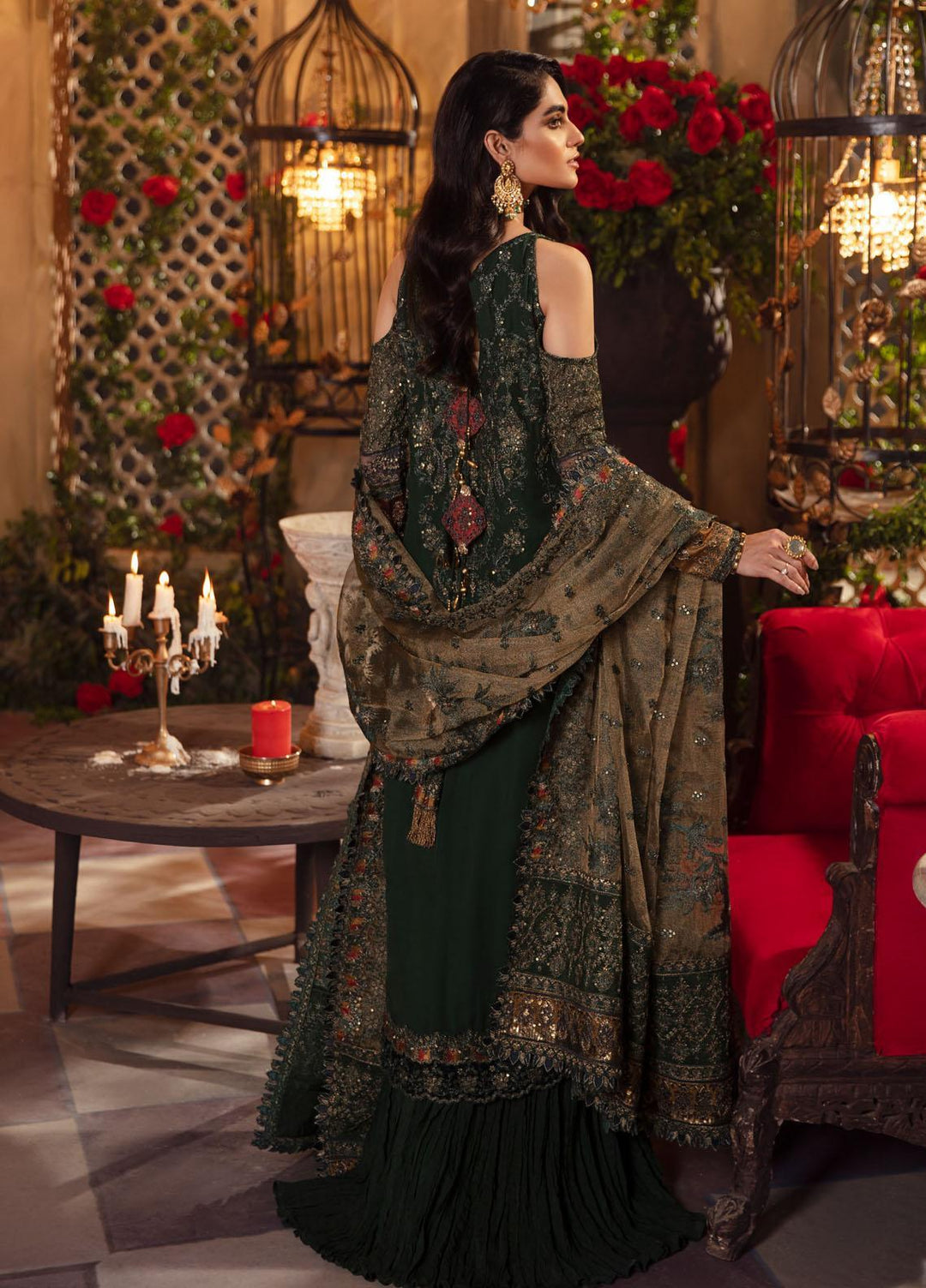 Iznik Embroidered Chiffon Suits Unstitched 3 Piece IZ21M IMC-08 SERENITY - Luxury Formals Collection