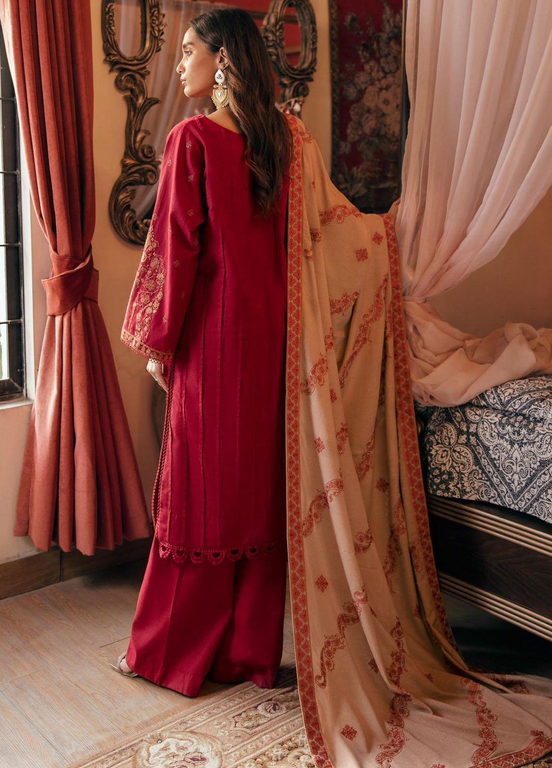 Relic By Iznik Embroidered Khaddar Suits Unstitched 3 Piece IZ21R IPW-04 Fireside - Winter Collection