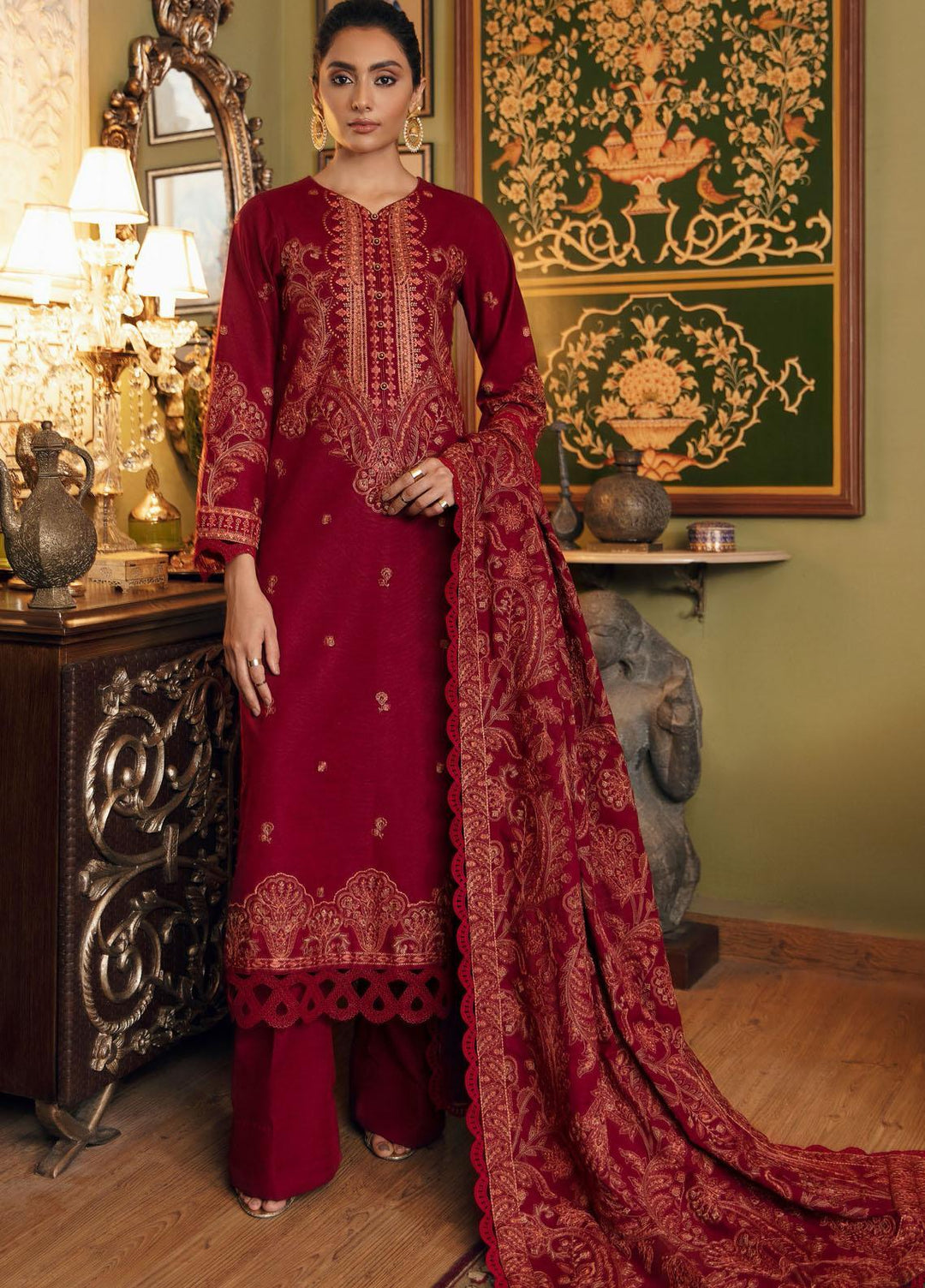 Relic By Iznik Embroidered Khaddar Suits Unstitched 3 Piece IZ21R IPW-08 Regency - Winter Collection