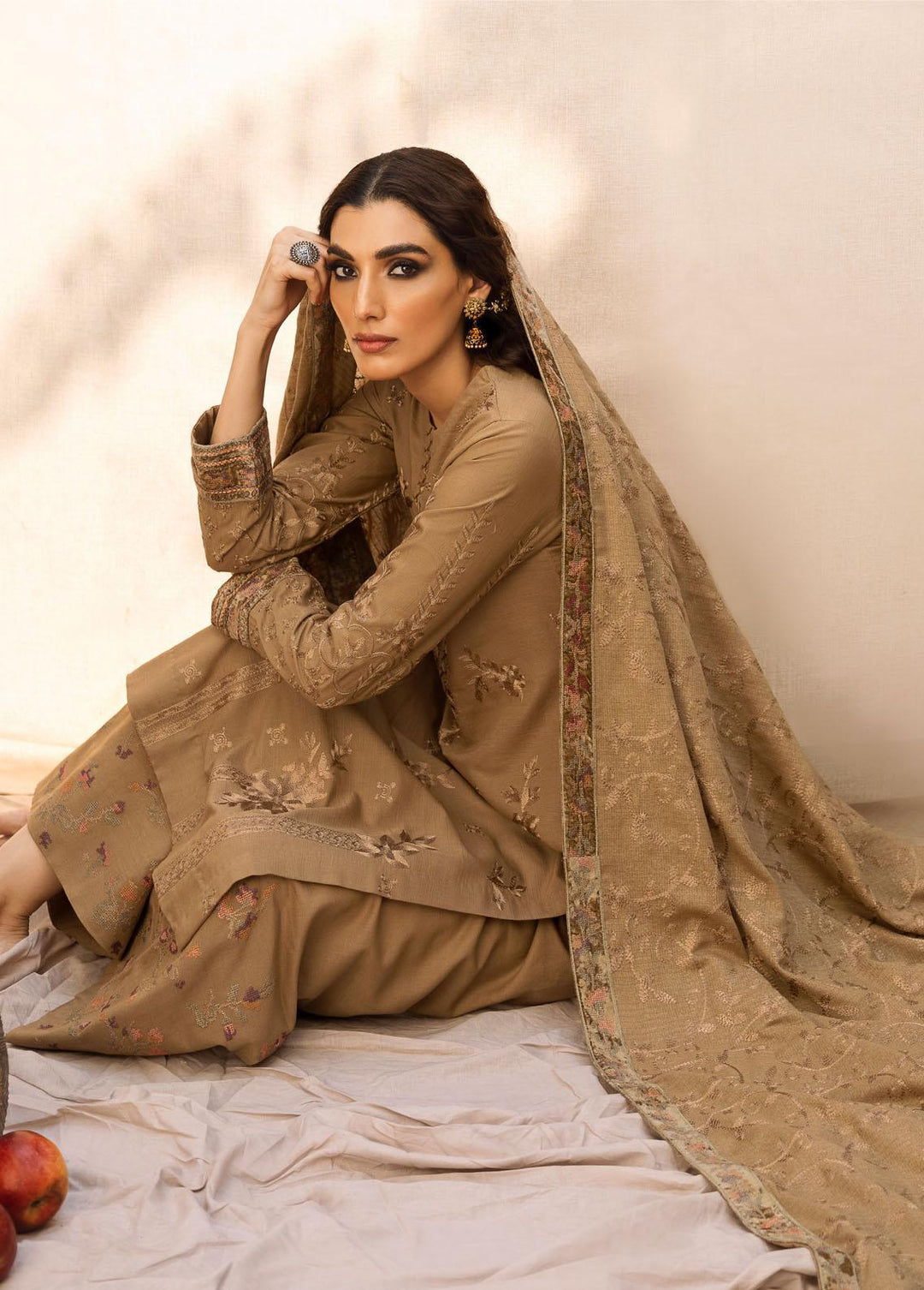 Riwayat By Iznik Embroidered Khaddar Suits Unstitched 3 Piece IZ22RK RC-02 Taabir - Winter Collection
