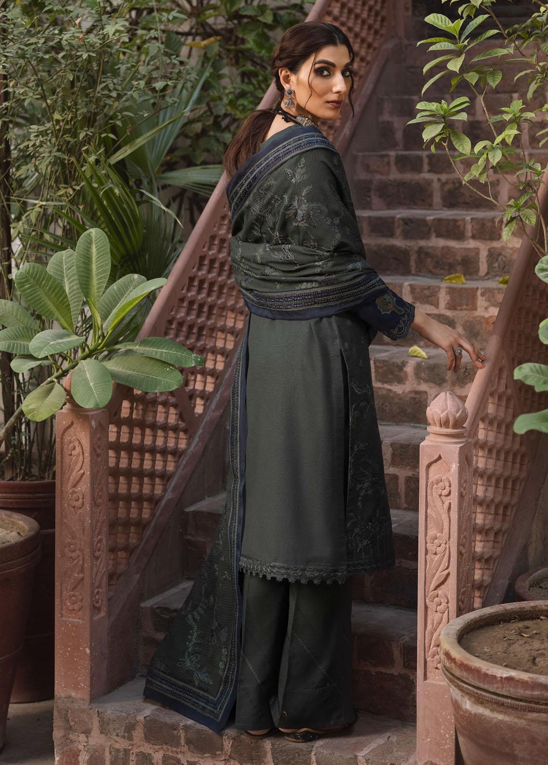 Riwayat By Iznik Embroidered Khaddar Suits Unstitched 3 Piece IZ22RK RC-04 Qurbat - Winter Collection