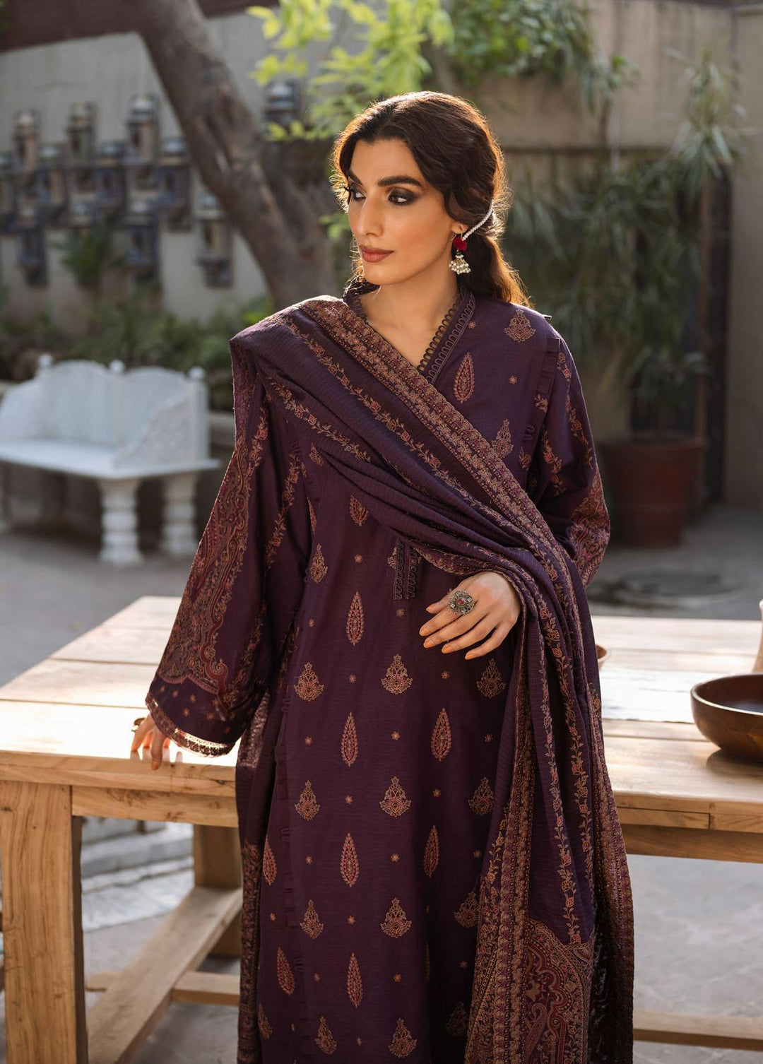 Riwayat By Iznik Embroidered Khaddar Suits Unstitched 3 Piece IZ22RK RC-07 Khwabeeda - Winter Collection