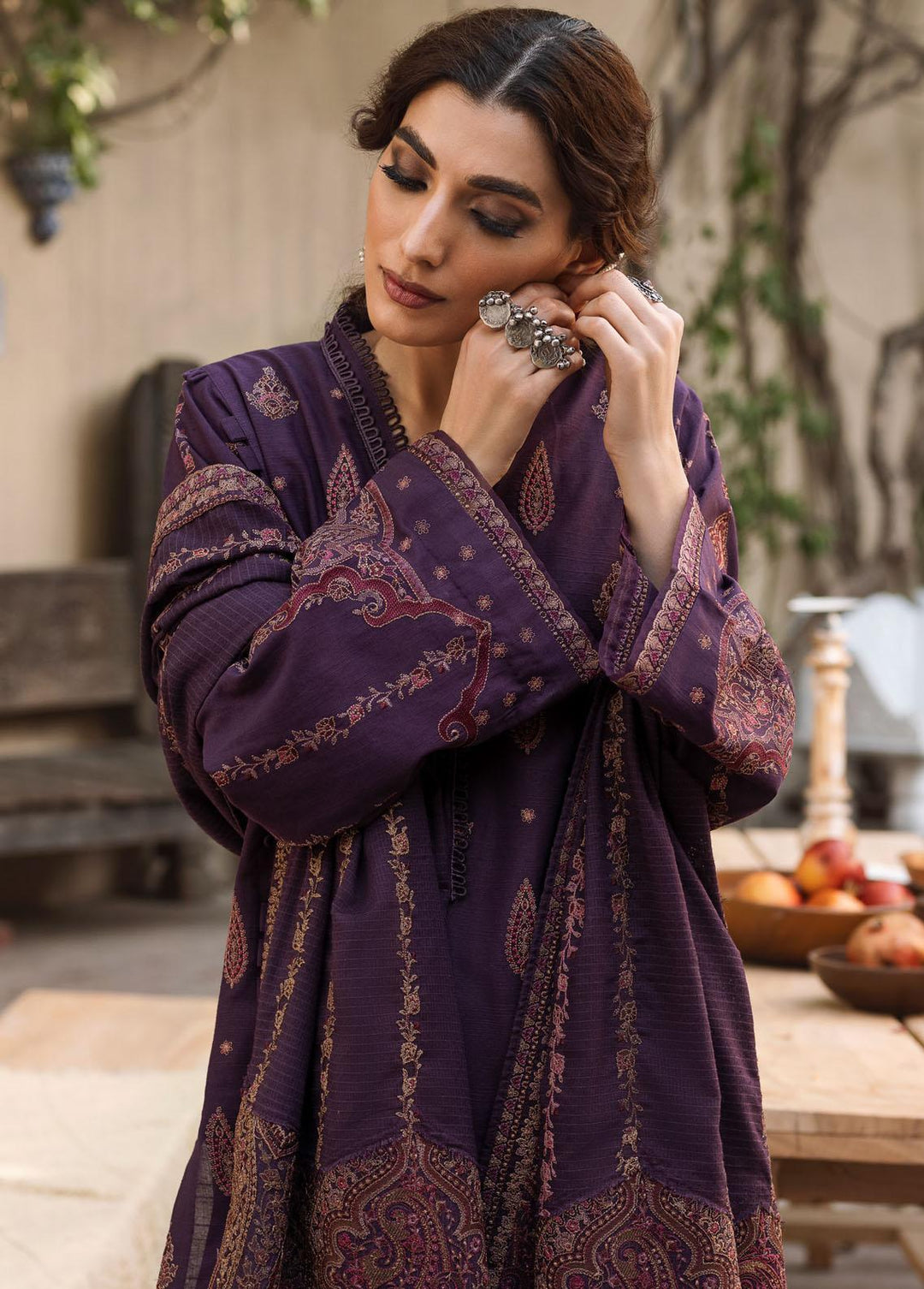 Riwayat By Iznik Embroidered Khaddar Suits Unstitched 3 Piece IZ22RK RC-07 Khwabeeda - Winter Collection