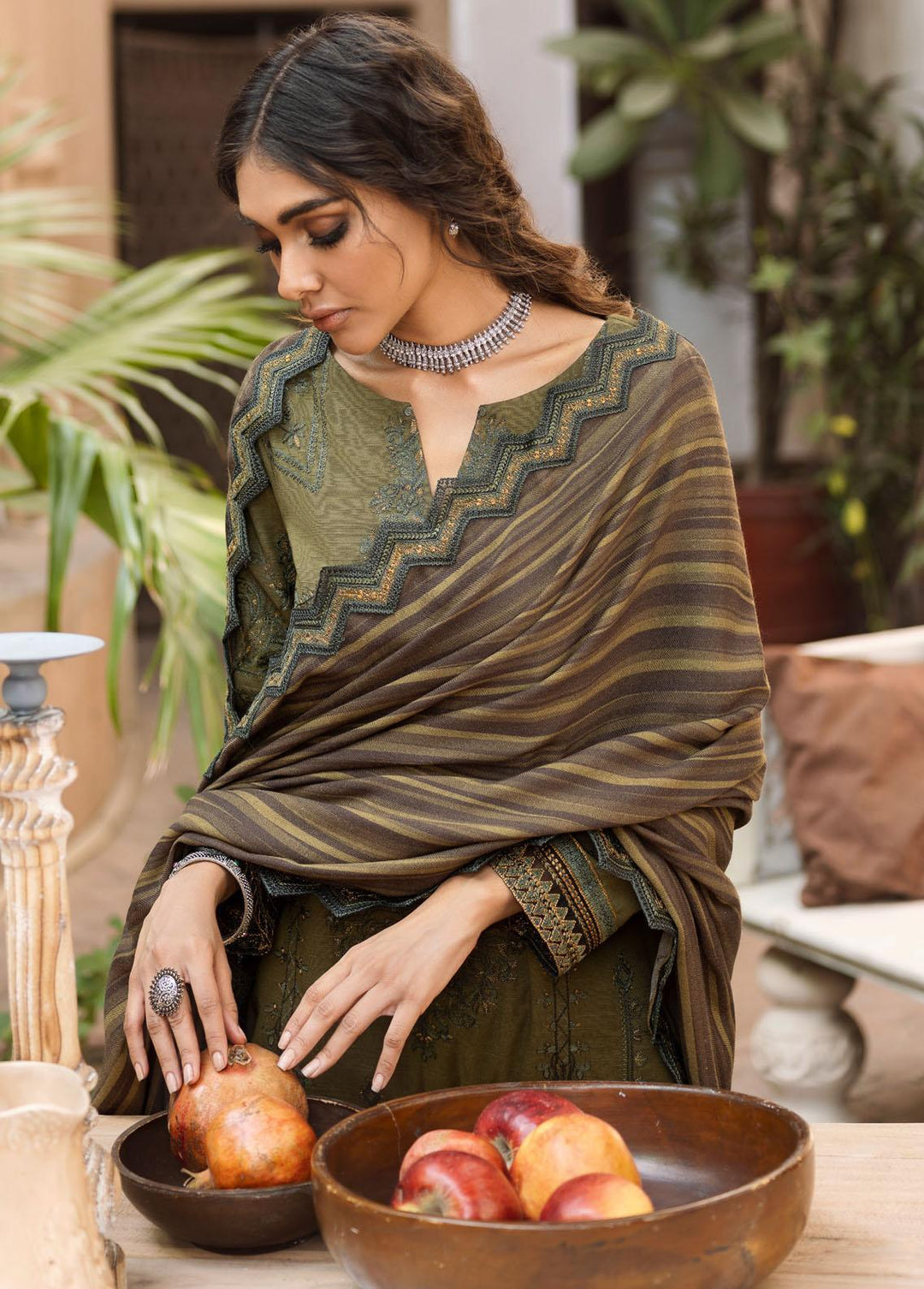 Riwayat By Iznik Embroidered Khaddar Suits Unstitched 3 Piece IZ22RK RC-08 Aaira - Winter Collection