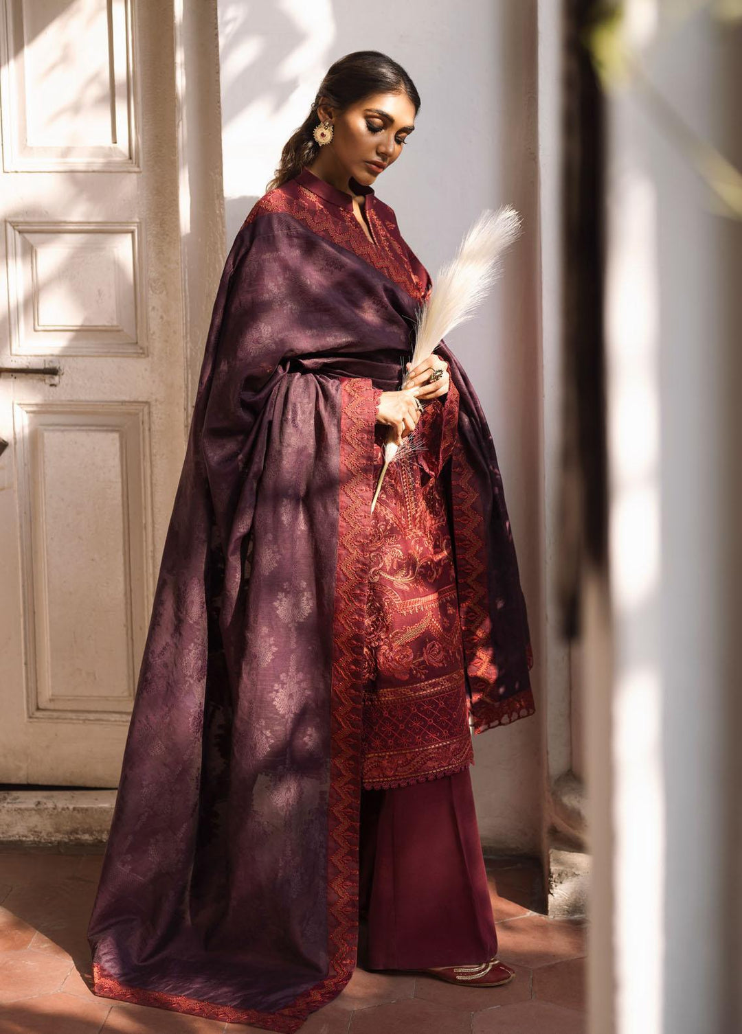 Riwayat By Iznik Embroidered Khaddar Suits Unstitched 3 Piece IZ22RK RC-09 Viyana - Winter Collection