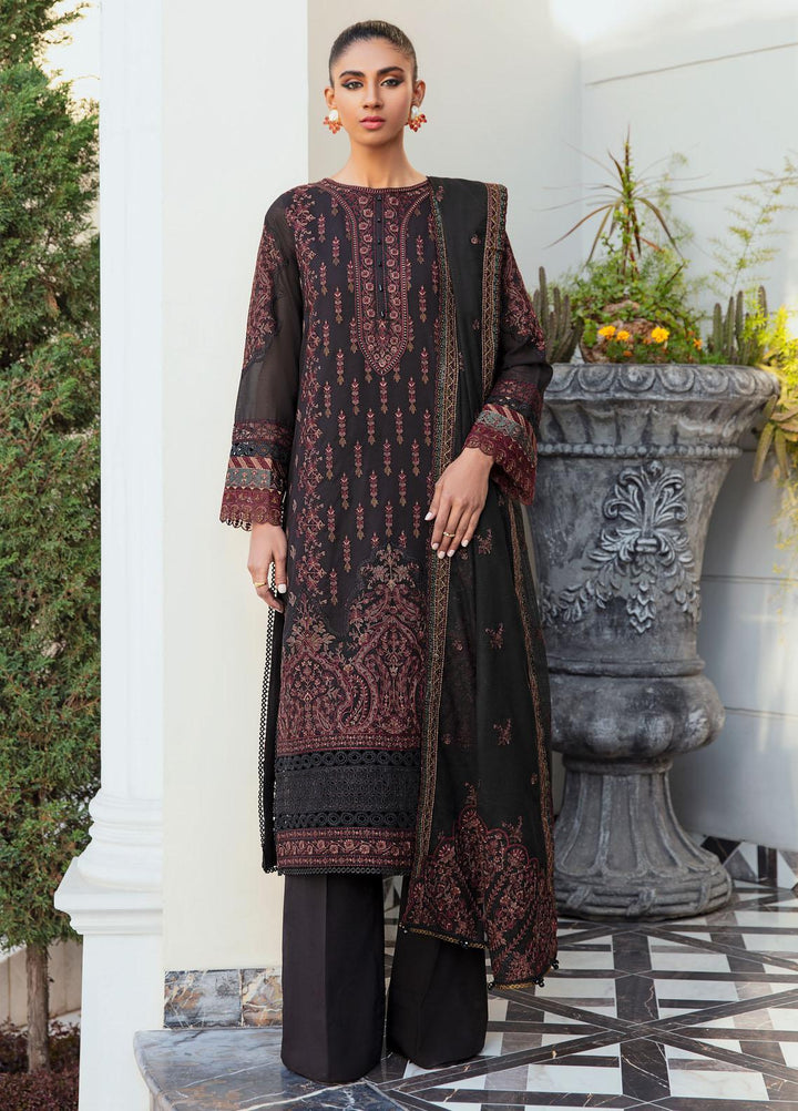 Iznik Embroidered Lawn Suits Unstitched 3 Piece IZ22SV 02 Sable - Luxury Collection