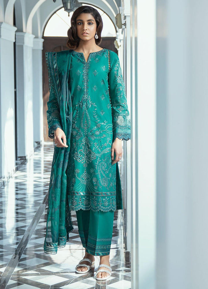 Iznik Embroidered Lawn Suits Unstitched 3 Piece IZ22SV 04 Carlin - Luxury Collection