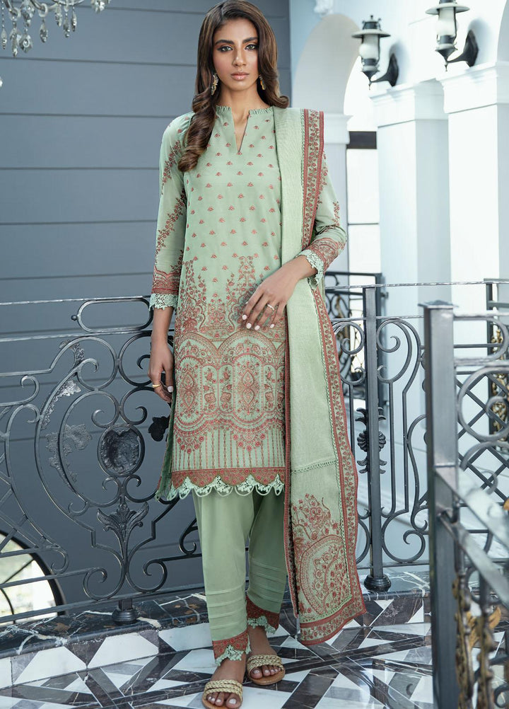 Iznik Embroidered Lawn Suits Unstitched 3 Piece IZ22SV 05 Clover - Luxury Collection