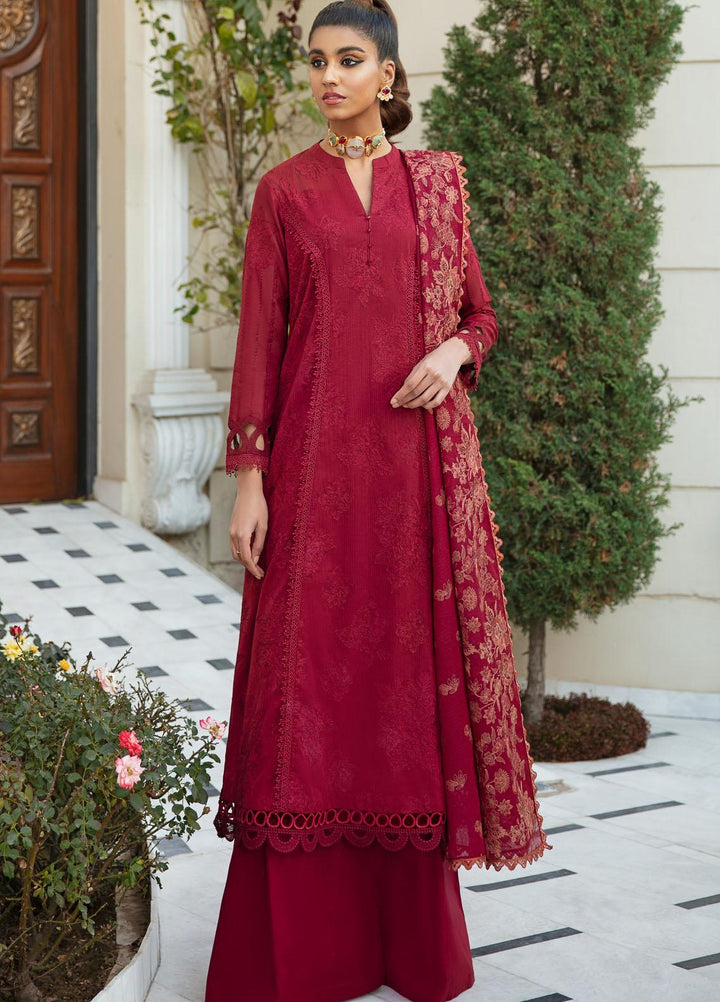 Iznik Embroidered Lawn Suits Unstitched 3 Piece IZ22SV 07 Scarlatta - Luxury Collection
