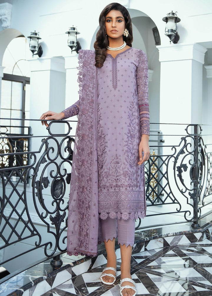 Iznik Embroidered Lawn Suits Unstitched 3 Piece IZ22SV 10 Lavender - Luxury Collection