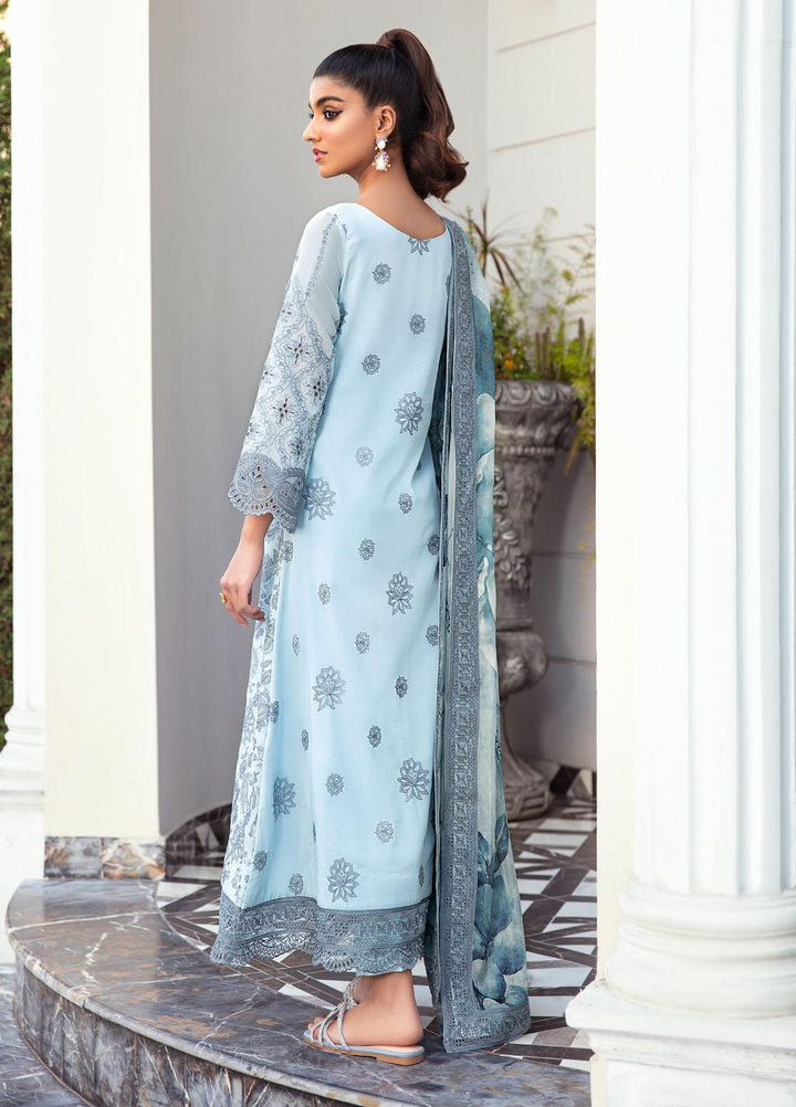 Iznik Embroidered Lawn Suits Unstitched 3 Piece IZ22SV 11 Celeste - Luxury Collection