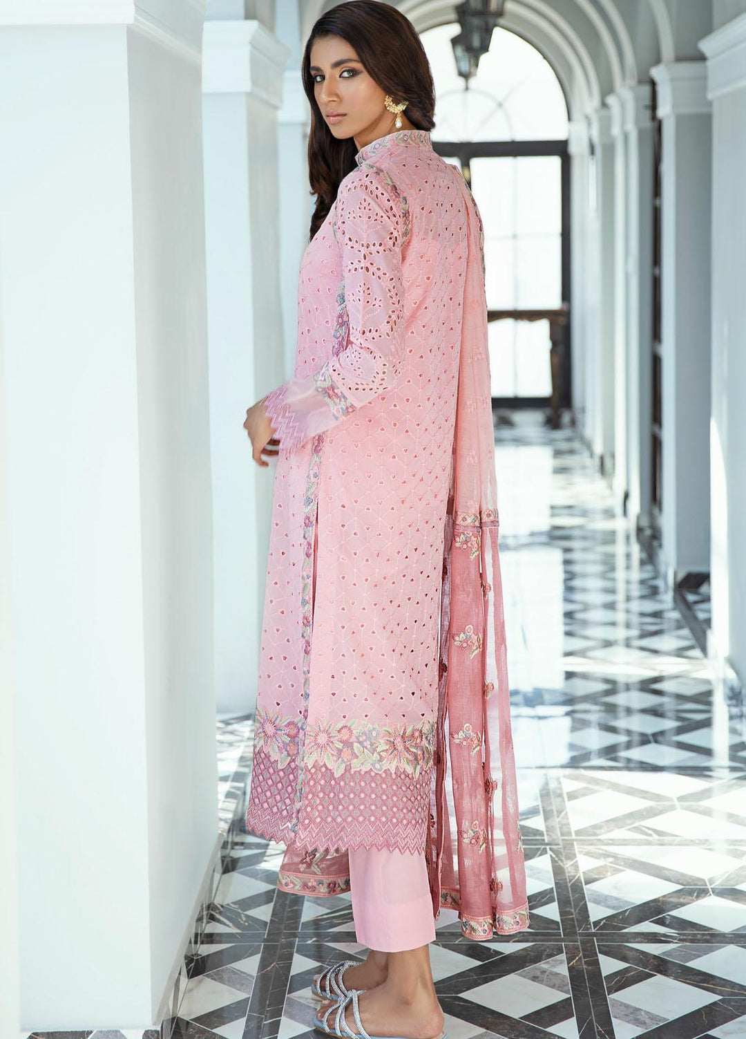 Iznik Embroidered Lawn Suits Unstitched 3 Piece IZ22SV 12 Sweet Akito - Luxury Collection