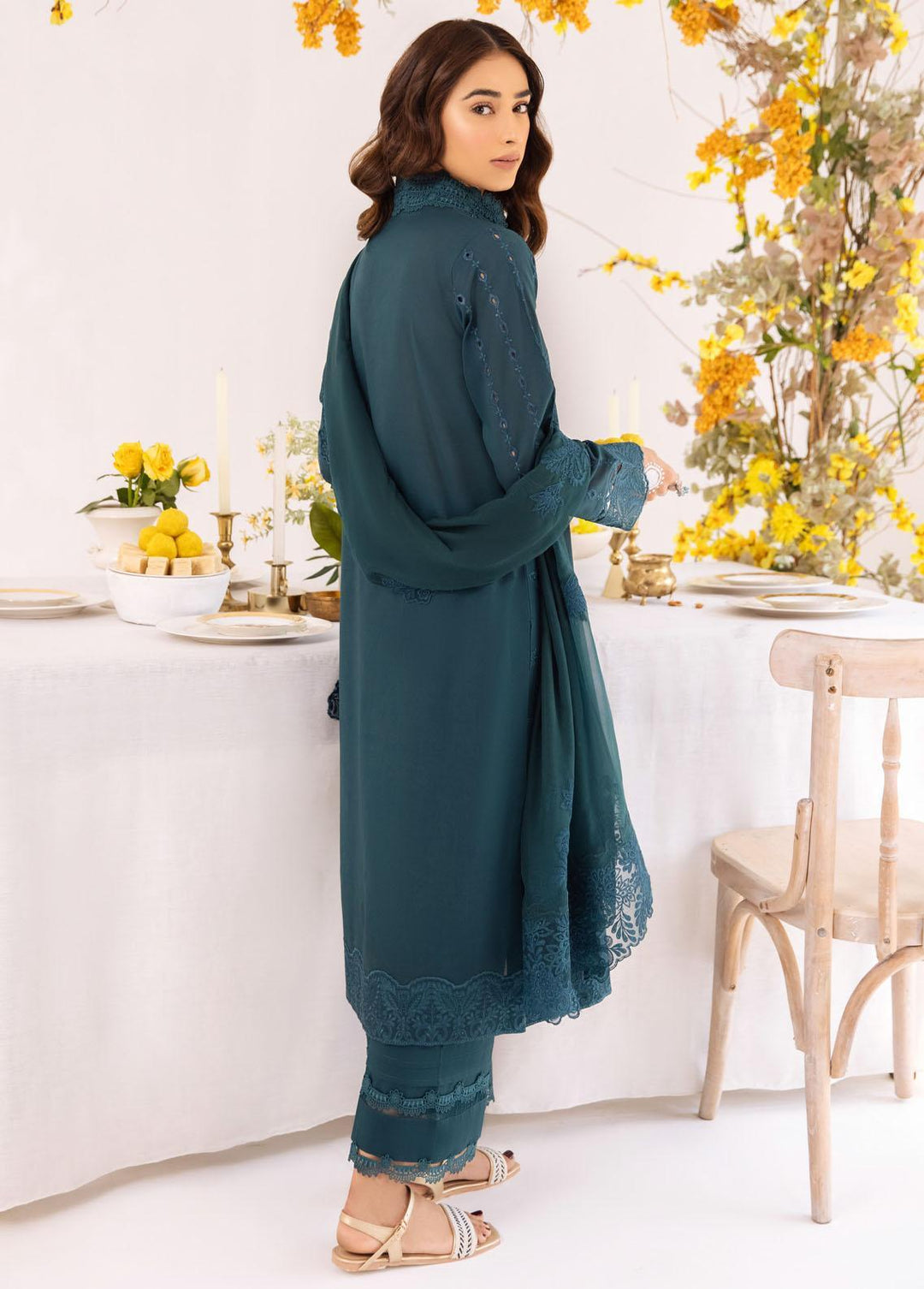 Iznik Embroidered Lawn Suits Unstitched 3 Piece IZ23E IE-03 Hushaima - Eid Collection