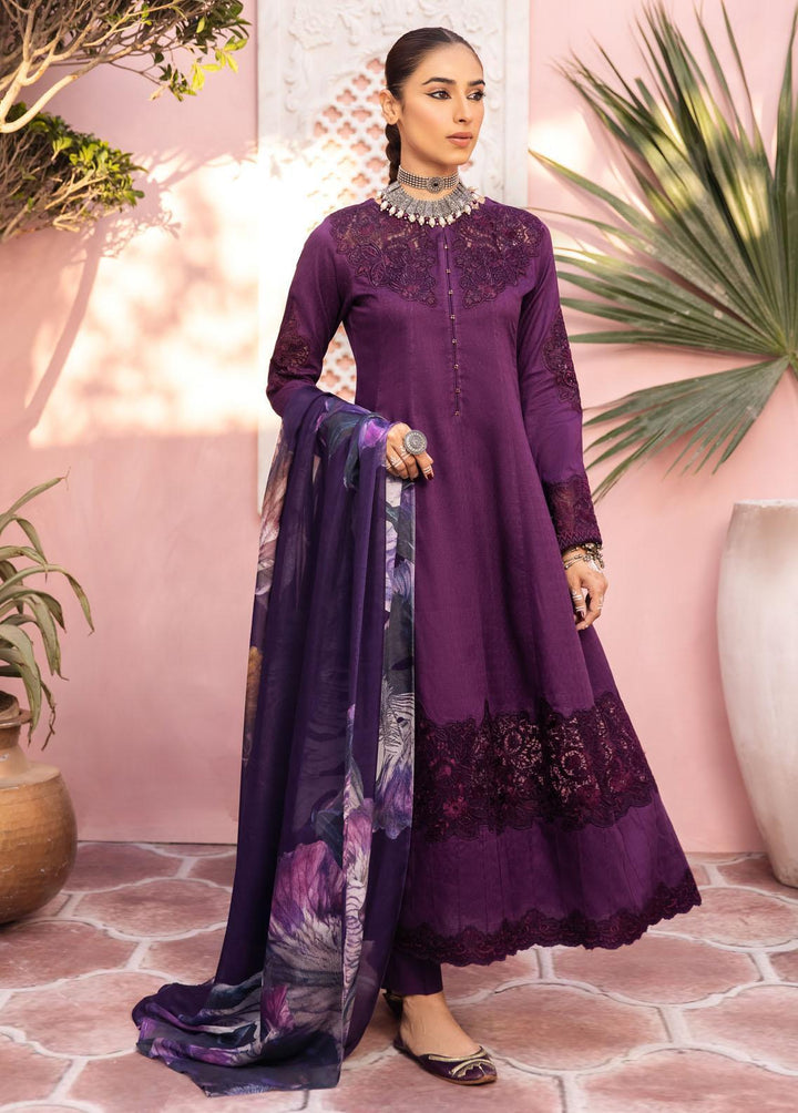 Iznik Embroidered Lawn Suits Unstitched 3 Piece IZ23E IE-04 Rumana - Eid Collection