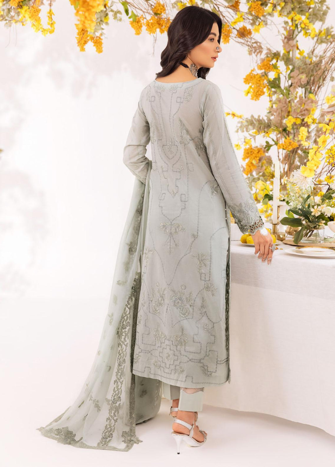 Iznik Embroidered Lawn Suits Unstitched 3 Piece IZ23E IE-05 Sharleez - Eid Collection