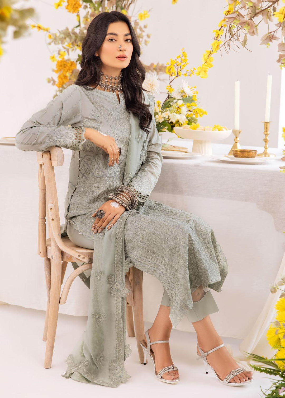 Iznik Embroidered Lawn Suits Unstitched 3 Piece IZ23E IE-05 Sharleez - Eid Collection