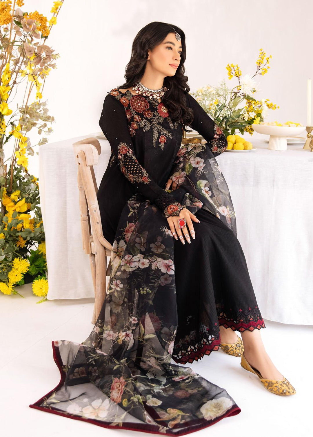 Iznik Embroidered Lawn Suits Unstitched 3 Piece IZ23E IE-06 Baleeqh - Eid Collection