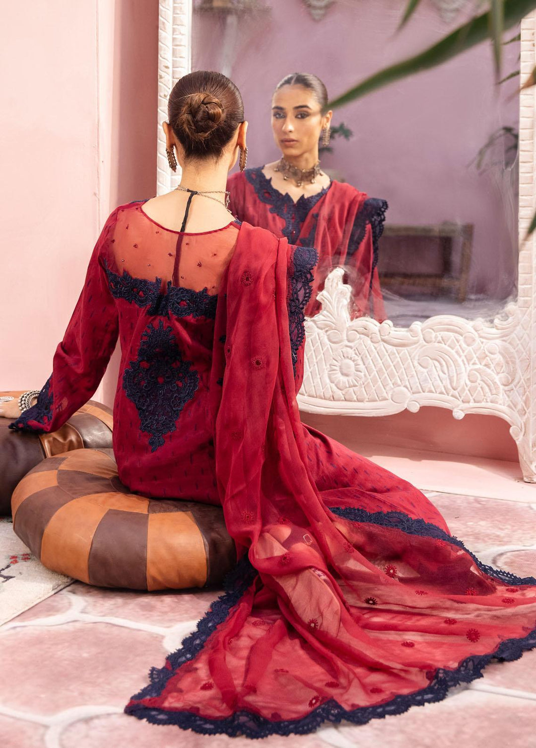 Iznik Embroidered Lawn Suits Unstitched 3 Piece IZ23E IE-07 Raina - Eid Collection