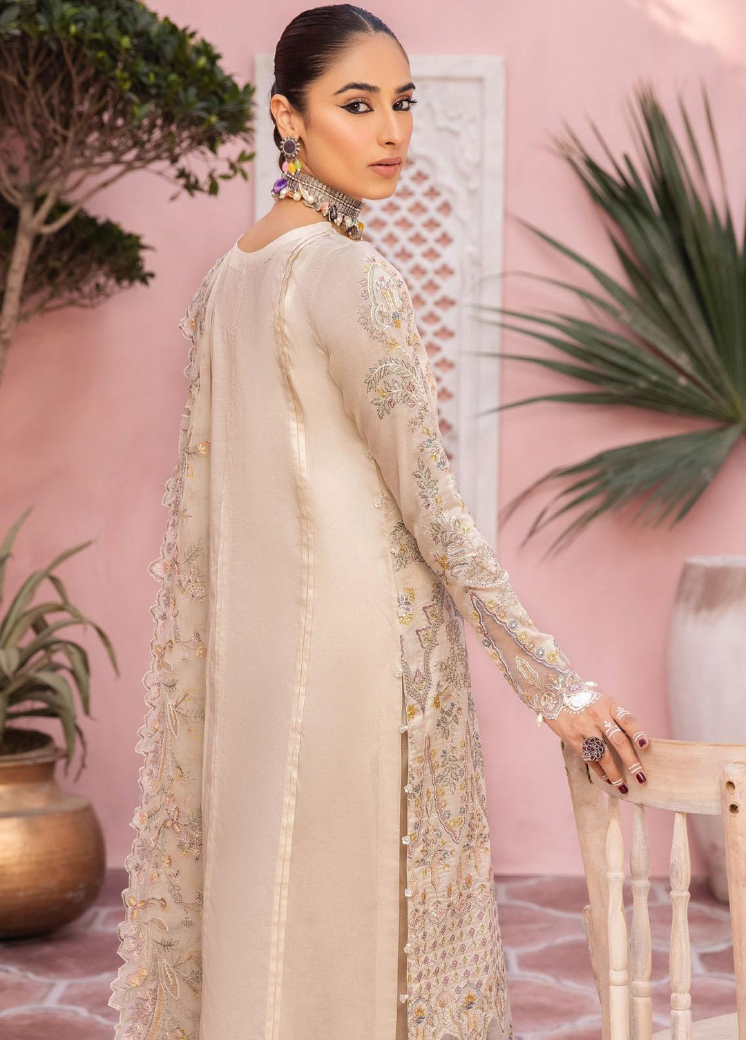 Iznik Embroidered Lawn Suits Unstitched 3 Piece IZ23E IE-10 Safwa - Eid Collection