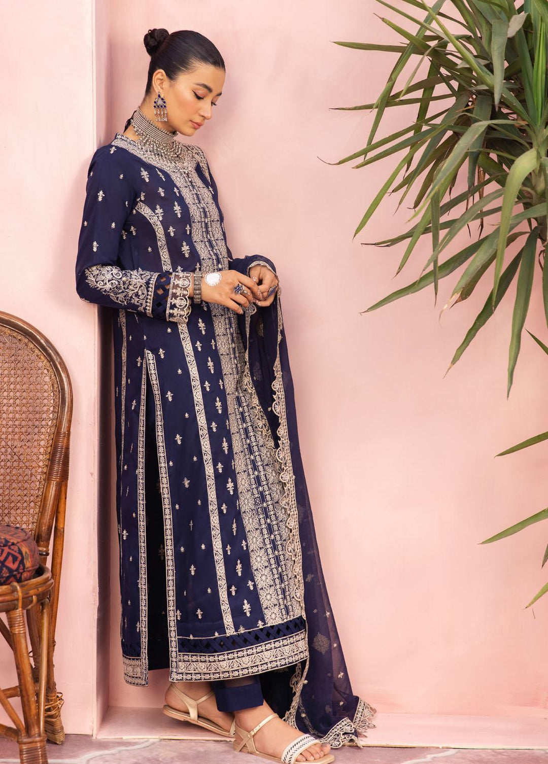Iznik Embroidered Lawn Suits Unstitched 3 Piece IZ23E IE-11 Zaina - Eid Collection