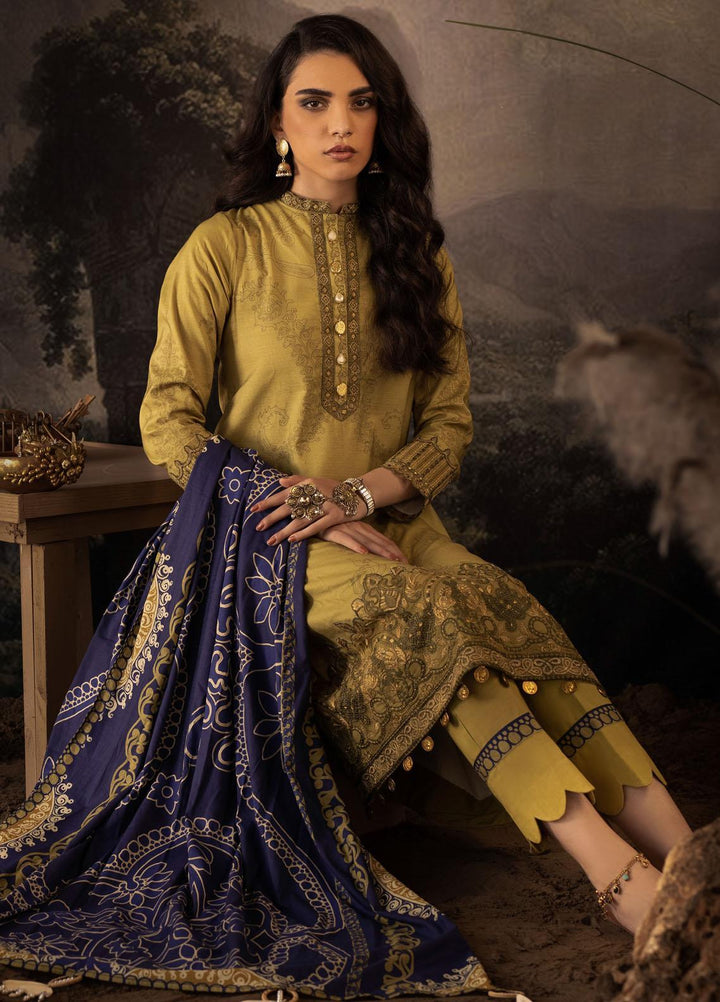 Iznik Embroidered Linen Suits Unstitched 3 Piece IZ21ZF ILC-01 Rauhah - Winter Collection