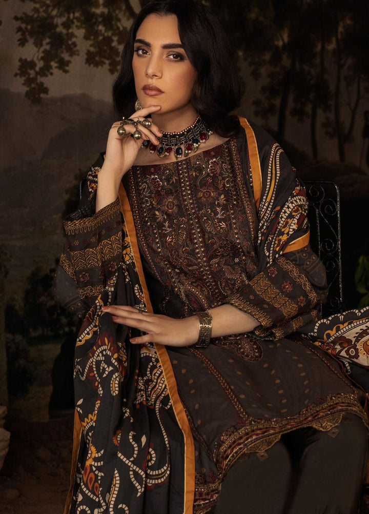 Iznik Embroidered Linen Suits Unstitched 3 Piece IZ21ZF ILC-02 Fawha - Winter Collection