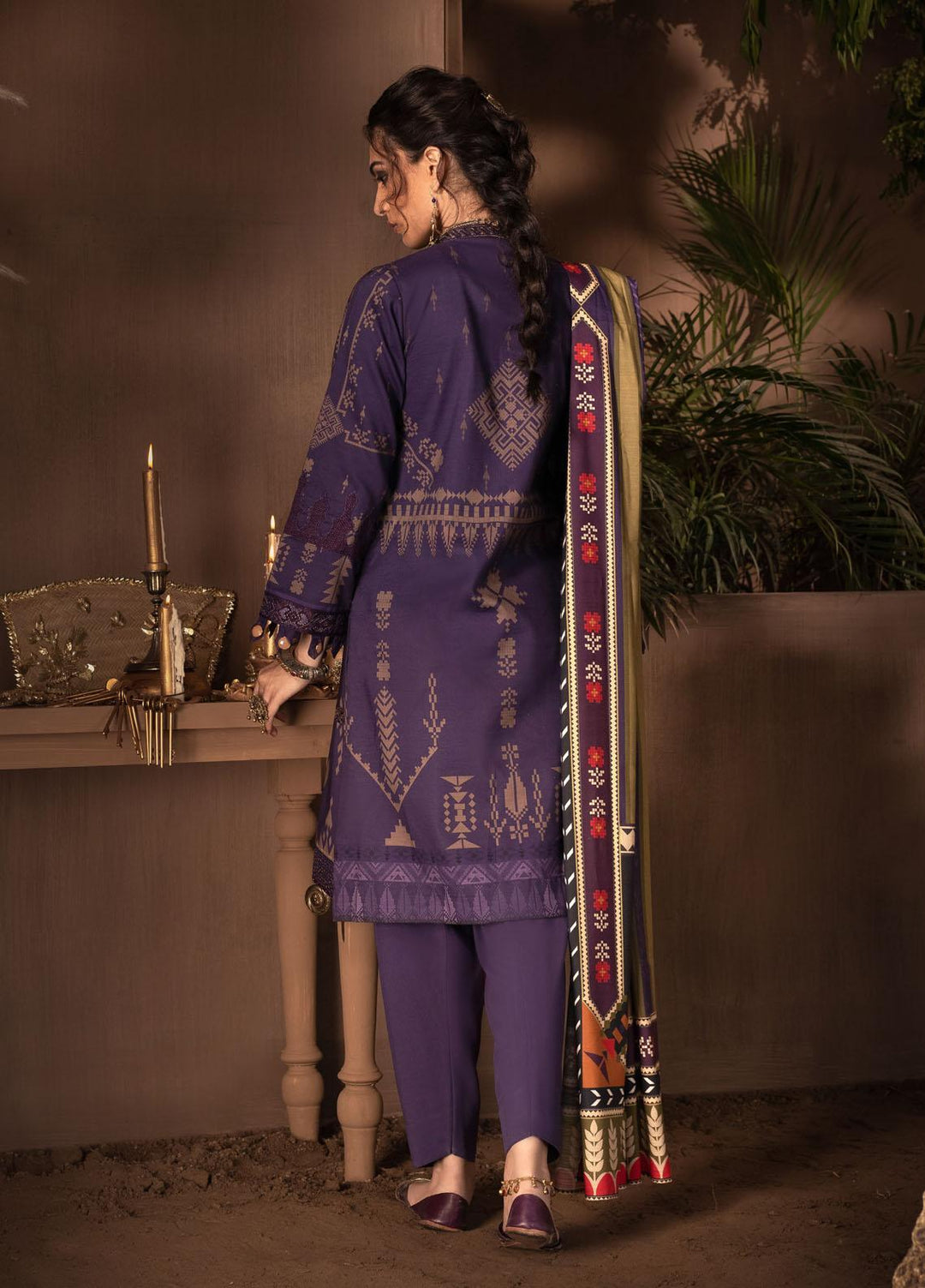 Iznik Embroidered Linen Suits Unstitched 3 Piece IZ21ZF ILC-05 Shajea - Winter Collection