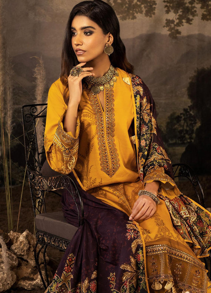 Iznik Embroidered Linen Suits Unstitched 3 Piece IZ21ZF ILC-06 Thoraya - Winter Collection