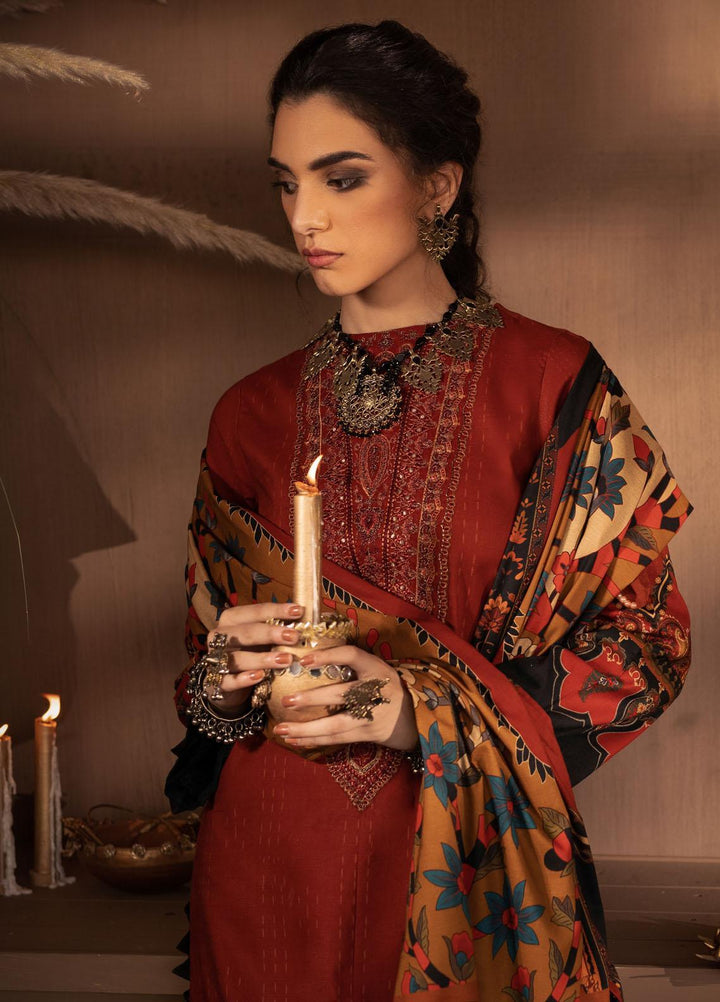 Iznik Embroidered Linen Suits Unstitched 3 Piece IZ21ZF ILC-07 Sibgha - Winter Collection