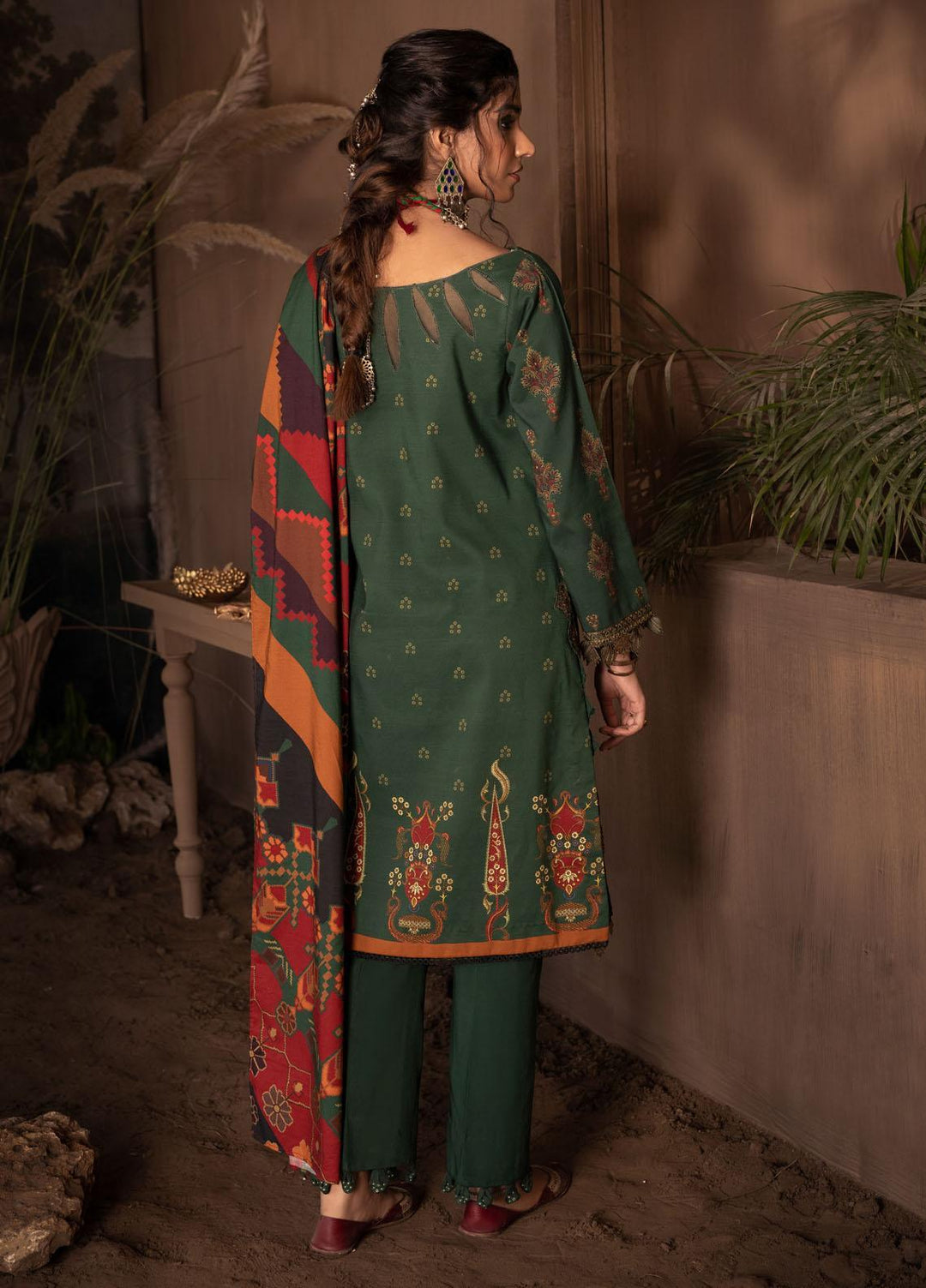 Iznik Embroidered Linen Suits Unstitched 3 Piece IZ21ZF ILC-08 Khudrah - Winter Collection
