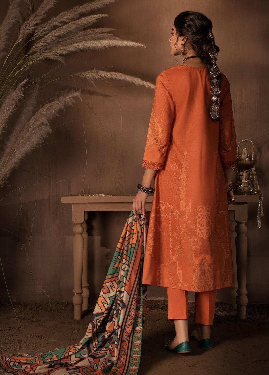 Iznik Embroidered Linen Suits Unstitched 3 Piece IZ21ZF ILC-10 Inara - Winter Collection