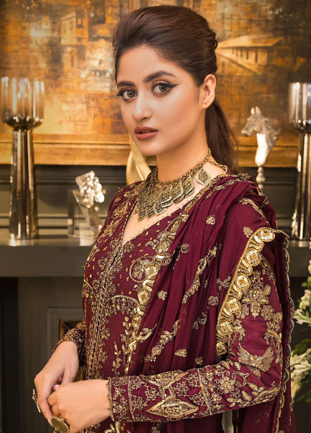 Jaan-e-Ada by Asim Jofa Embroidered  Suits Unstitched 3 Piece AJ22JA AJSE-02 - Luxury Collection