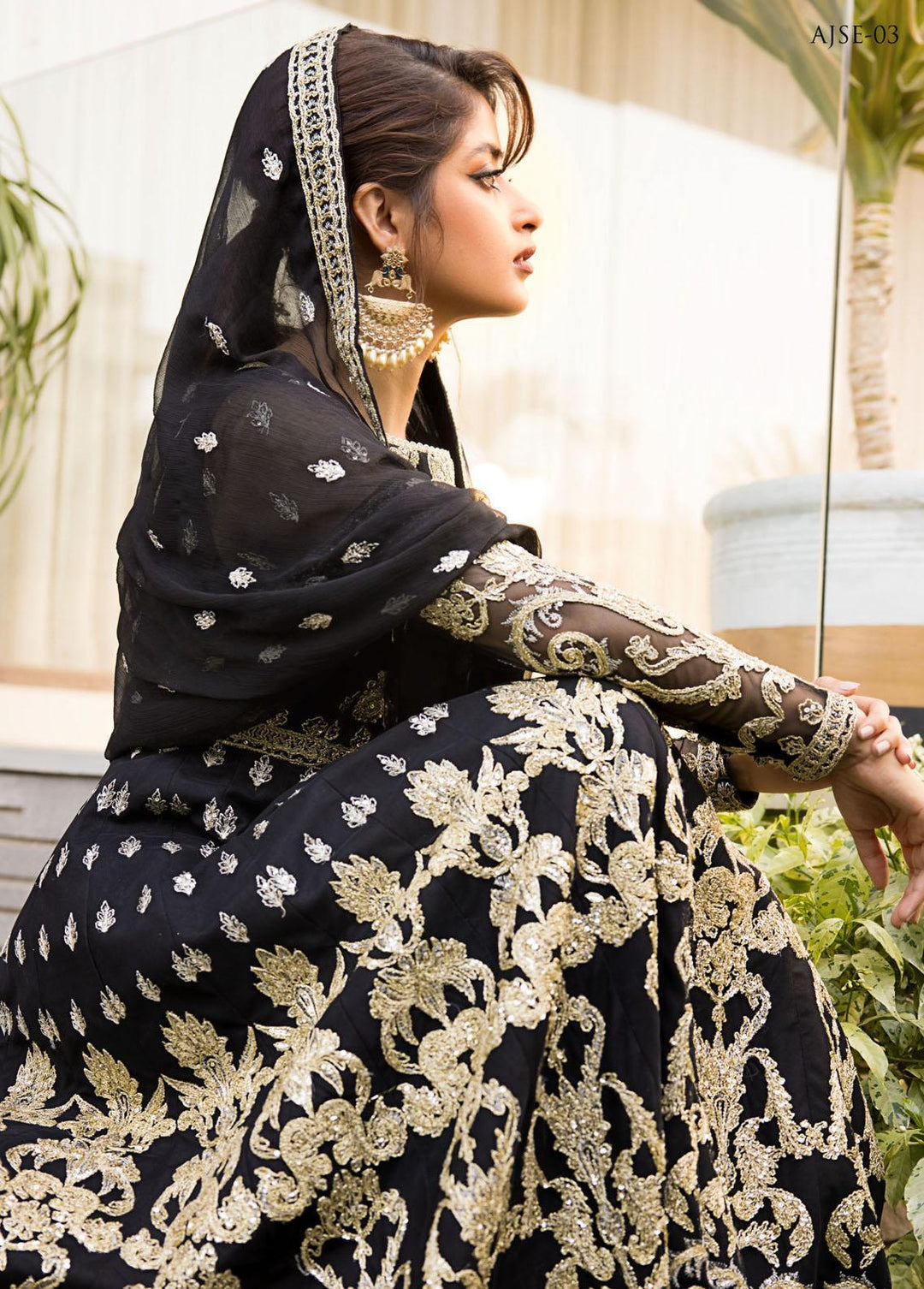 Jaan-e-Ada by Asim Jofa Embroidered  Suits Unstitched 3 Piece AJ22JA AJSE-03 - Luxury Collection