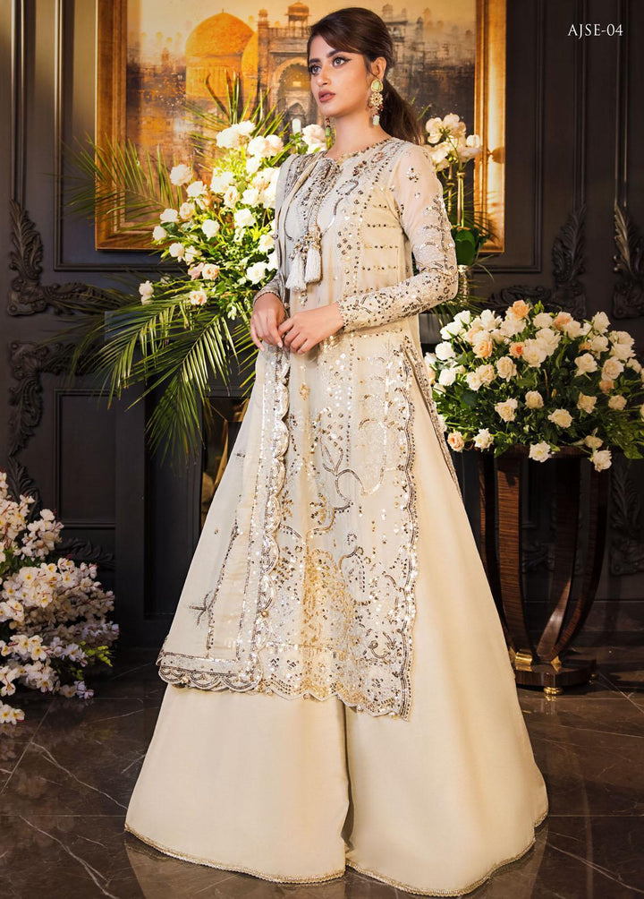 Jaan-e-Ada by Asim Jofa Embroidered  Suits Unstitched 3 Piece AJ22JA AJSE-04 - Luxury Collection
