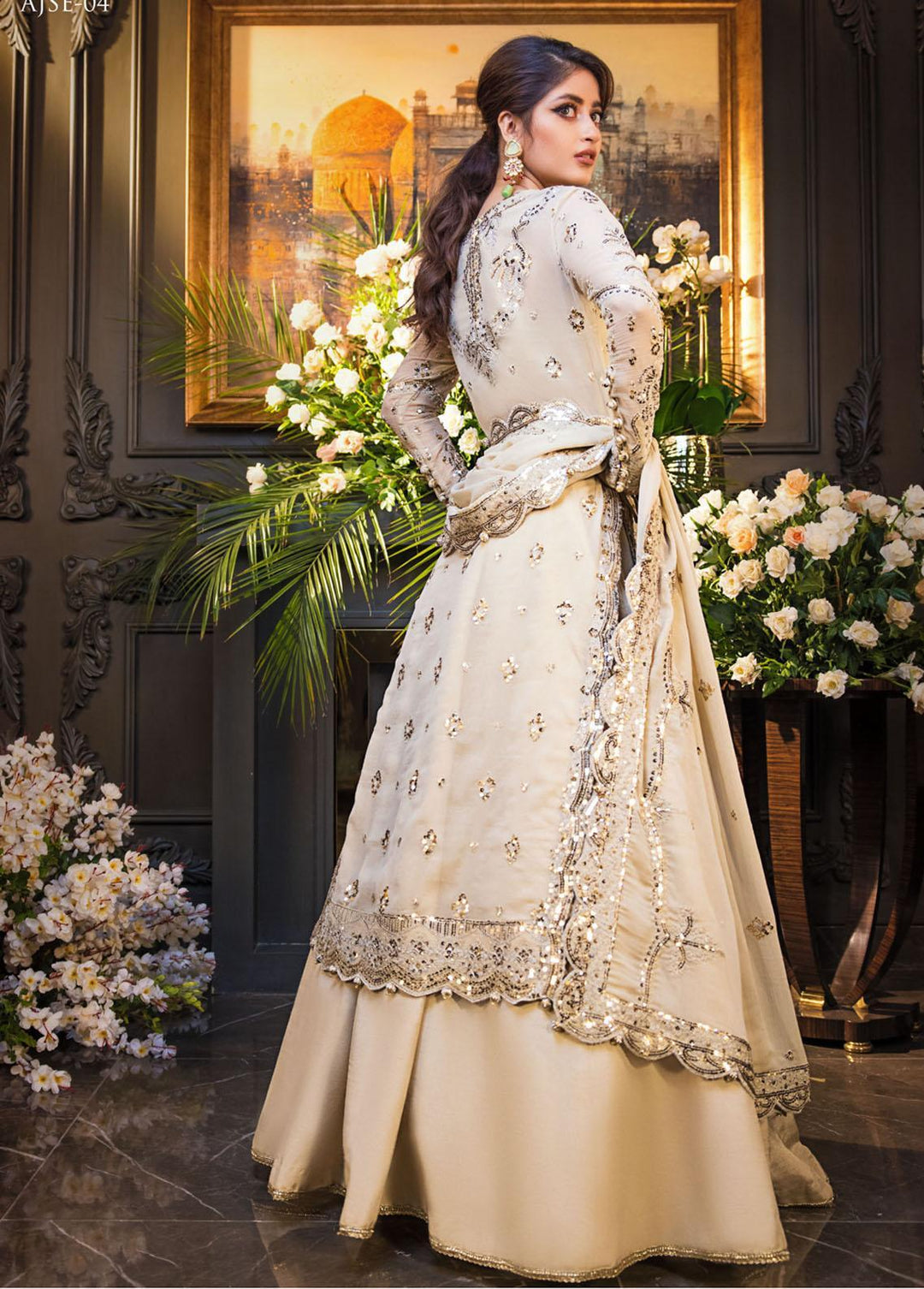 Jaan-e-Ada by Asim Jofa Embroidered  Suits Unstitched 3 Piece AJ22JA AJSE-04 - Luxury Collection