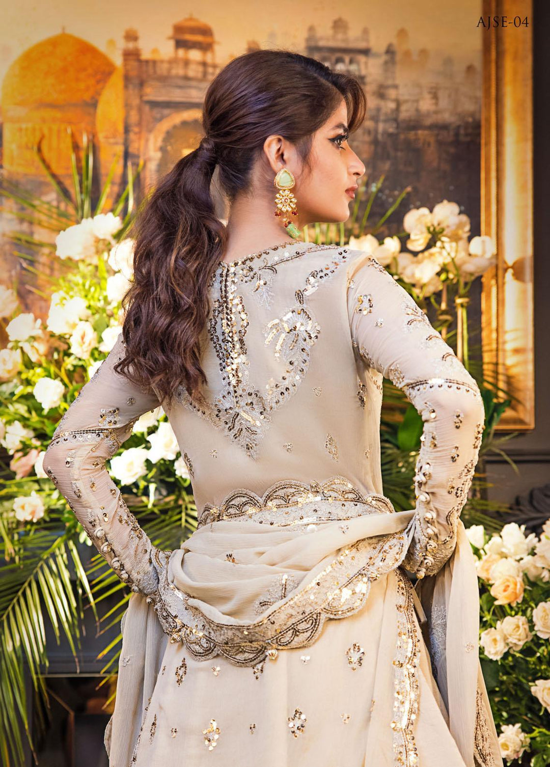 Jaan-e-Ada by Asim Jofa Embroidered  Suits Unstitched 3 Piece AJ22JA AJSE-04 - Luxury Collection