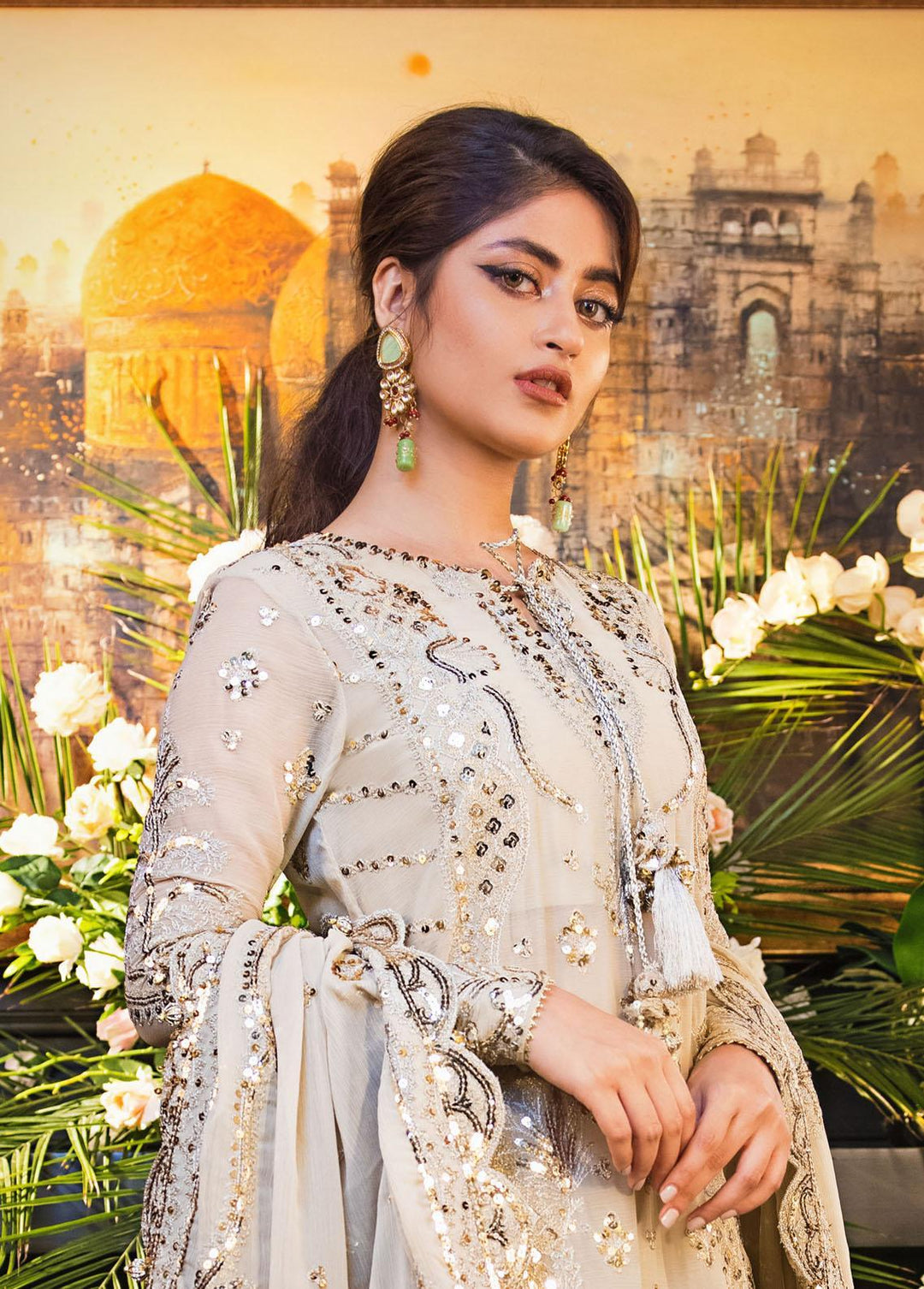 Jaan-e-Ada by Asim Jofa Embroidered  Suits Unstitched 3 Piece AJ22JA AJSE-04 - Luxury Collection