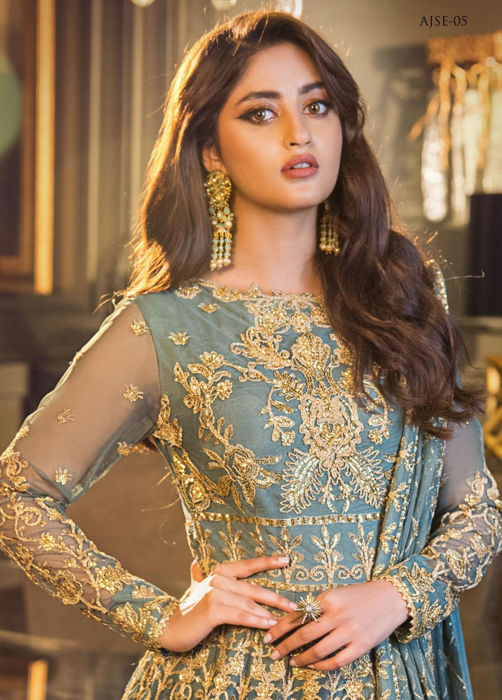 Jaan-e-Ada by Asim Jofa Embroidered  Suits Unstitched 3 Piece AJ22JA AJSE-05 - Luxury Collection