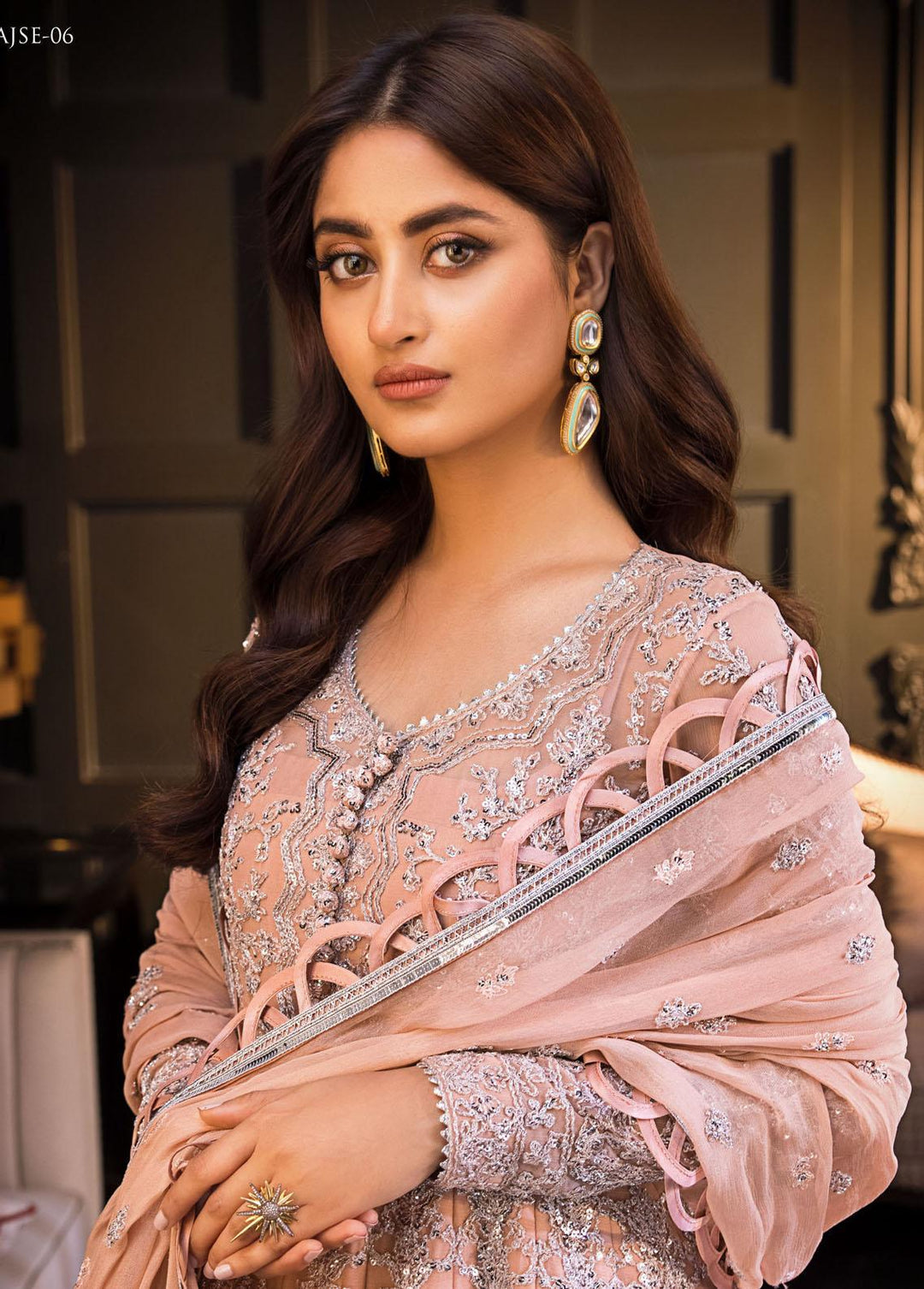 Jaan-e-Ada by Asim Jofa Embroidered  Suits Unstitched 3 Piece AJ22JA AJSE-06 - Luxury Collection