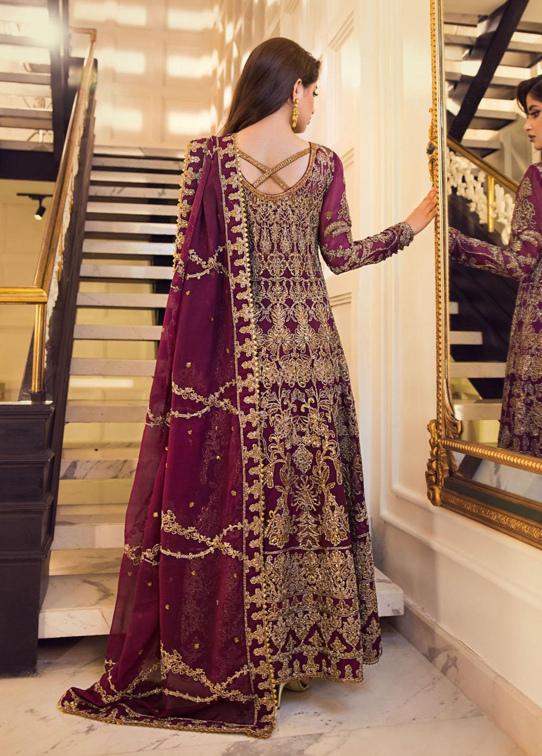Jaan-e-Ada by Asim Jofa Embroidered  Suits Unstitched 3 Piece AJ22JA AJSE-07 - Luxury Collection