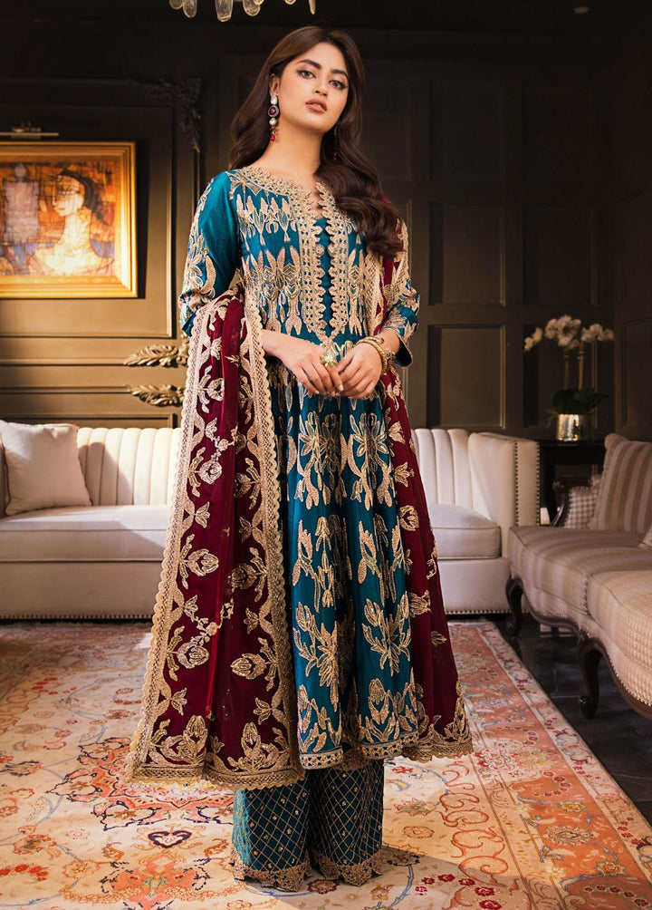 Jaan-e-Ada by Asim Jofa Embroidered  Suits Unstitched 3 Piece AJ22JA AJSE-09 - Luxury Collection