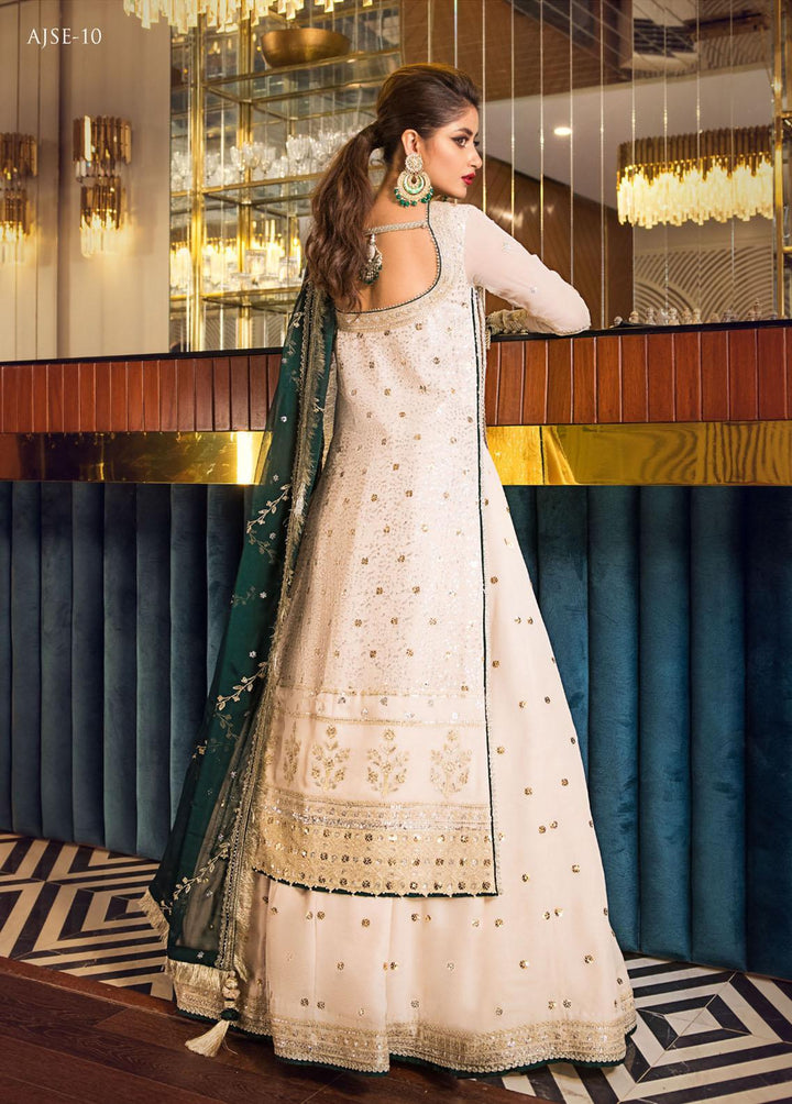 Jaan-e-Ada by Asim Jofa Embroidered  Suits Unstitched 3 Piece AJ22JA AJSE-10 - Luxury Collection