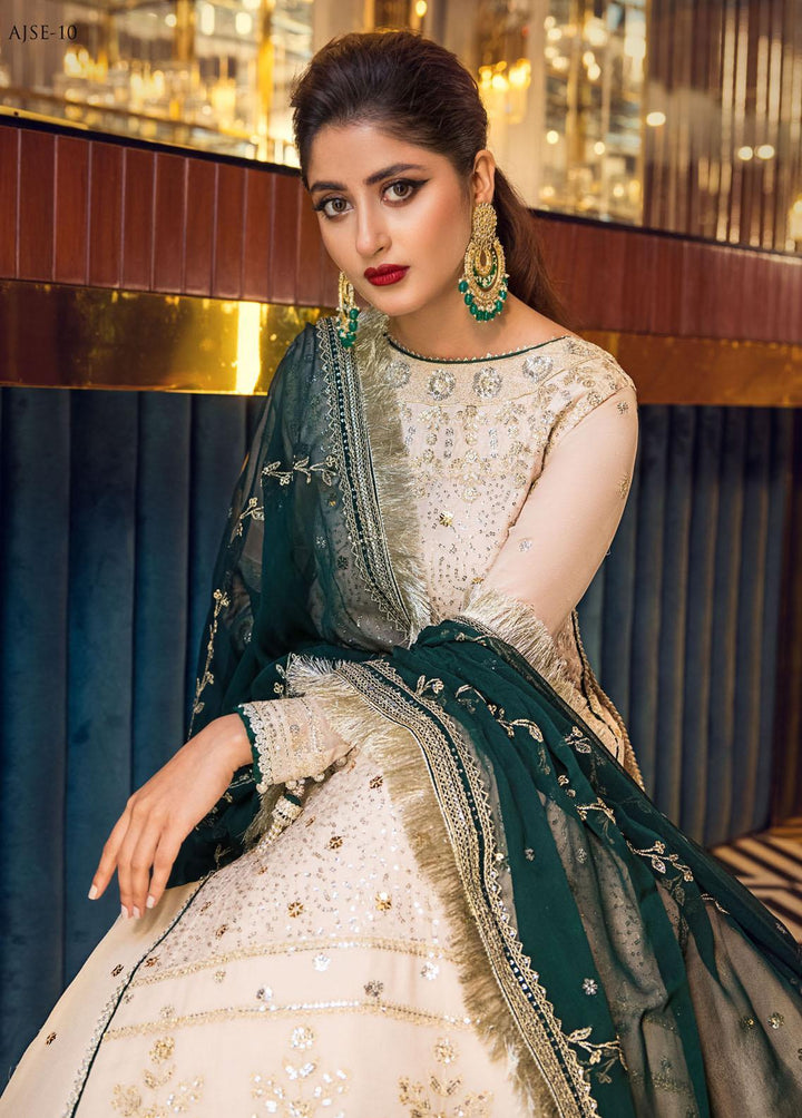 Jaan-e-Ada by Asim Jofa Embroidered  Suits Unstitched 3 Piece AJ22JA AJSE-10 - Luxury Collection