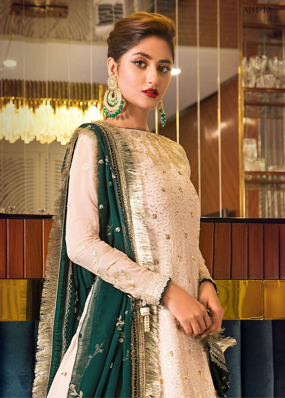 Jaan-e-Ada by Asim Jofa Embroidered  Suits Unstitched 3 Piece AJ22JA AJSE-10 - Luxury Collection