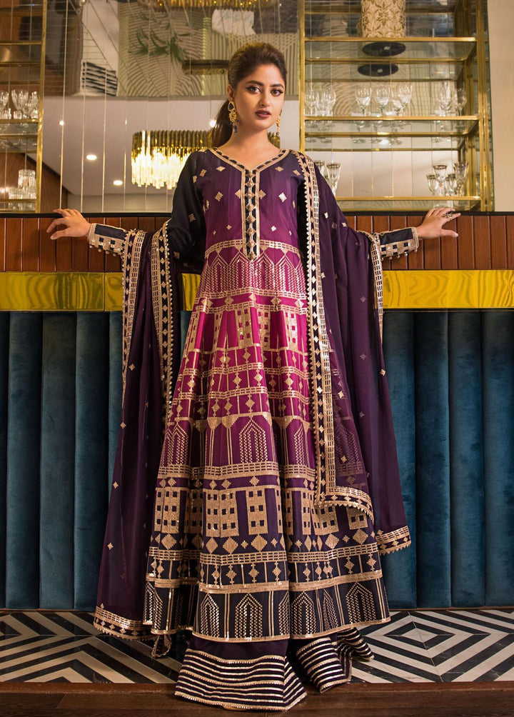 Jaan-e-Ada by Asim Jofa Embroidered  Suits Unstitched 3 Piece AJ22JA AJSE-11 - Luxury Collection