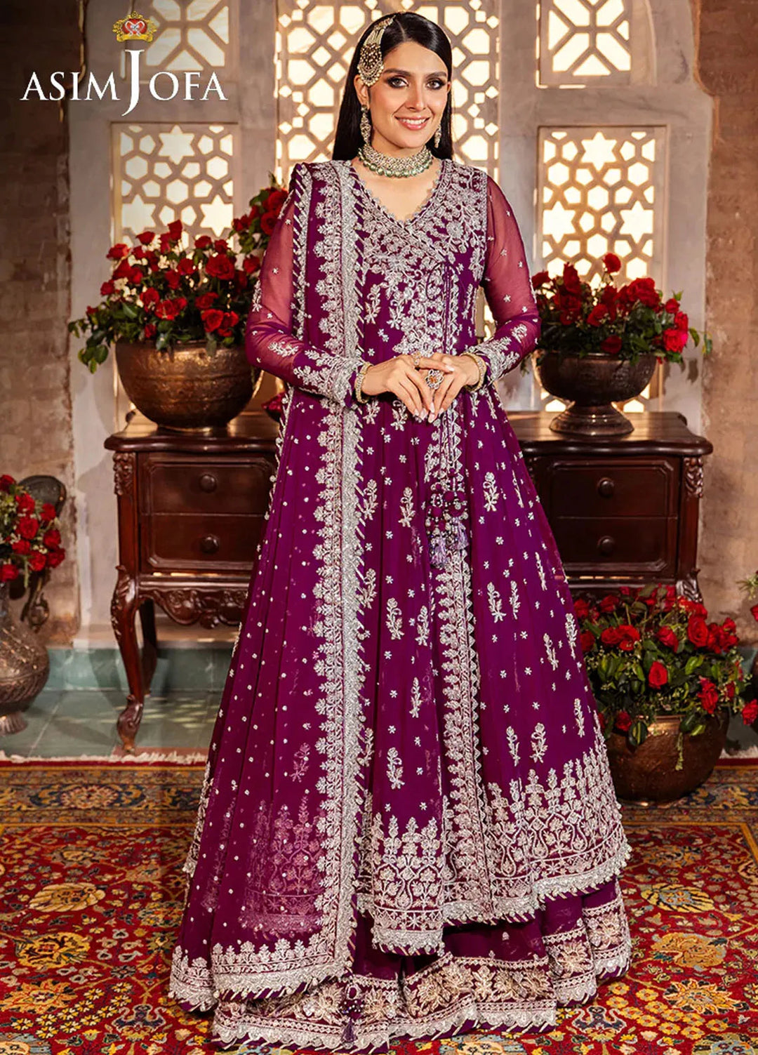 Jaan-e-Jahan by Asim Jofa Embroidered Chiffon Suits Unstitched 3 Piece AJ24JJ AJJJ-01 - Formals Collection