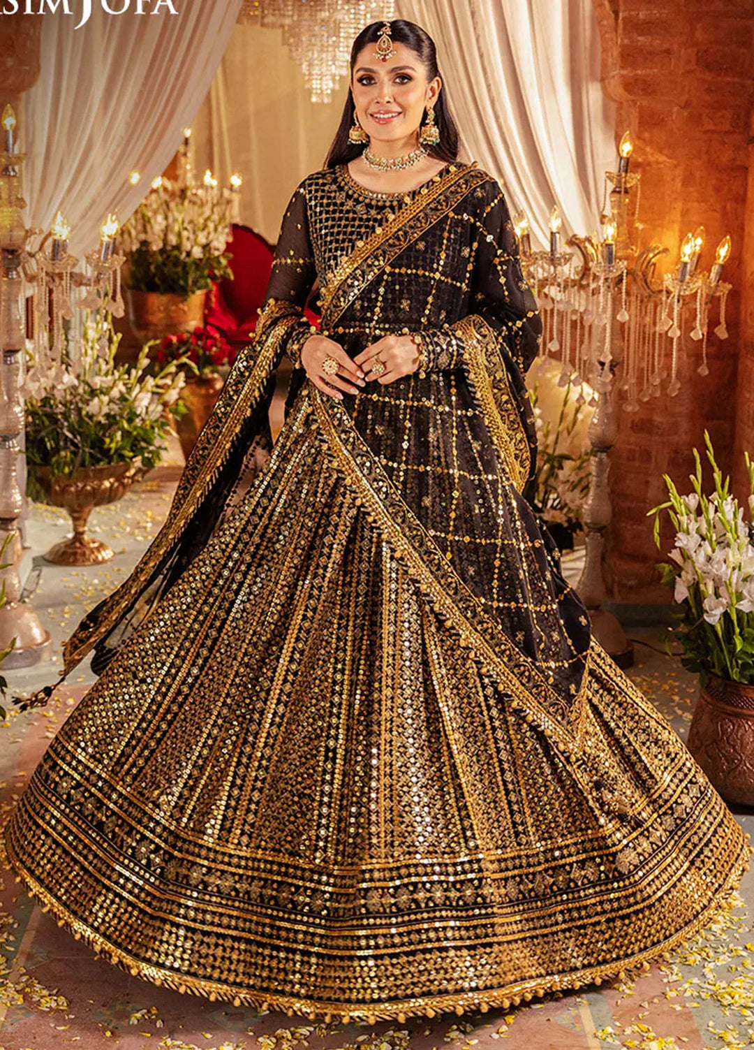 Jaan-e-Jahan by Asim Jofa Embroidered Chiffon Suits Unstitched 3 Piece AJ24JJ AJJJ-03 - Formals Collection