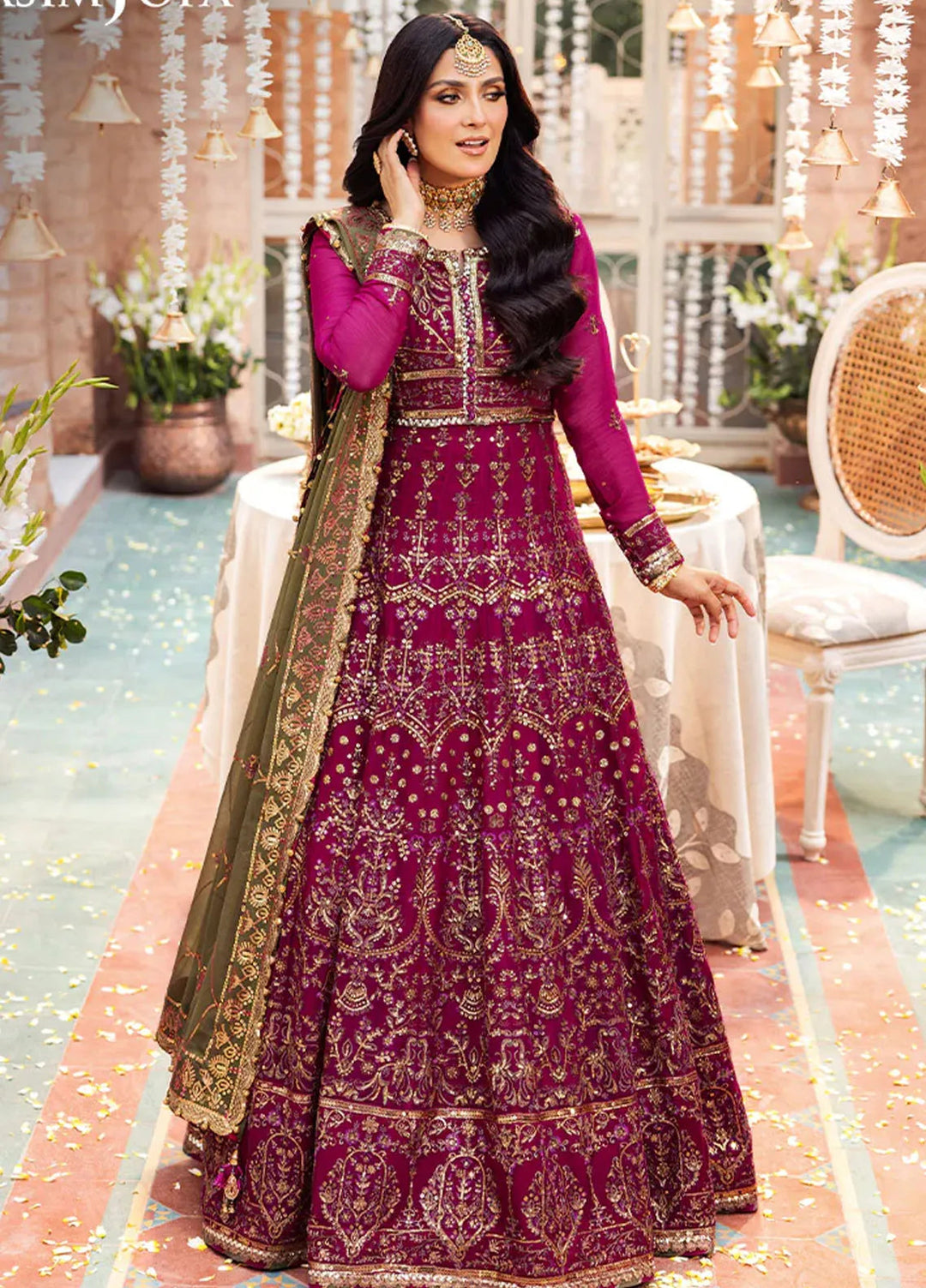Jaan-e-Jahan by Asim Jofa Embroidered Chiffon Suits Unstitched 3 Piece AJ24JJ AJJJ-09 - Formals Collection