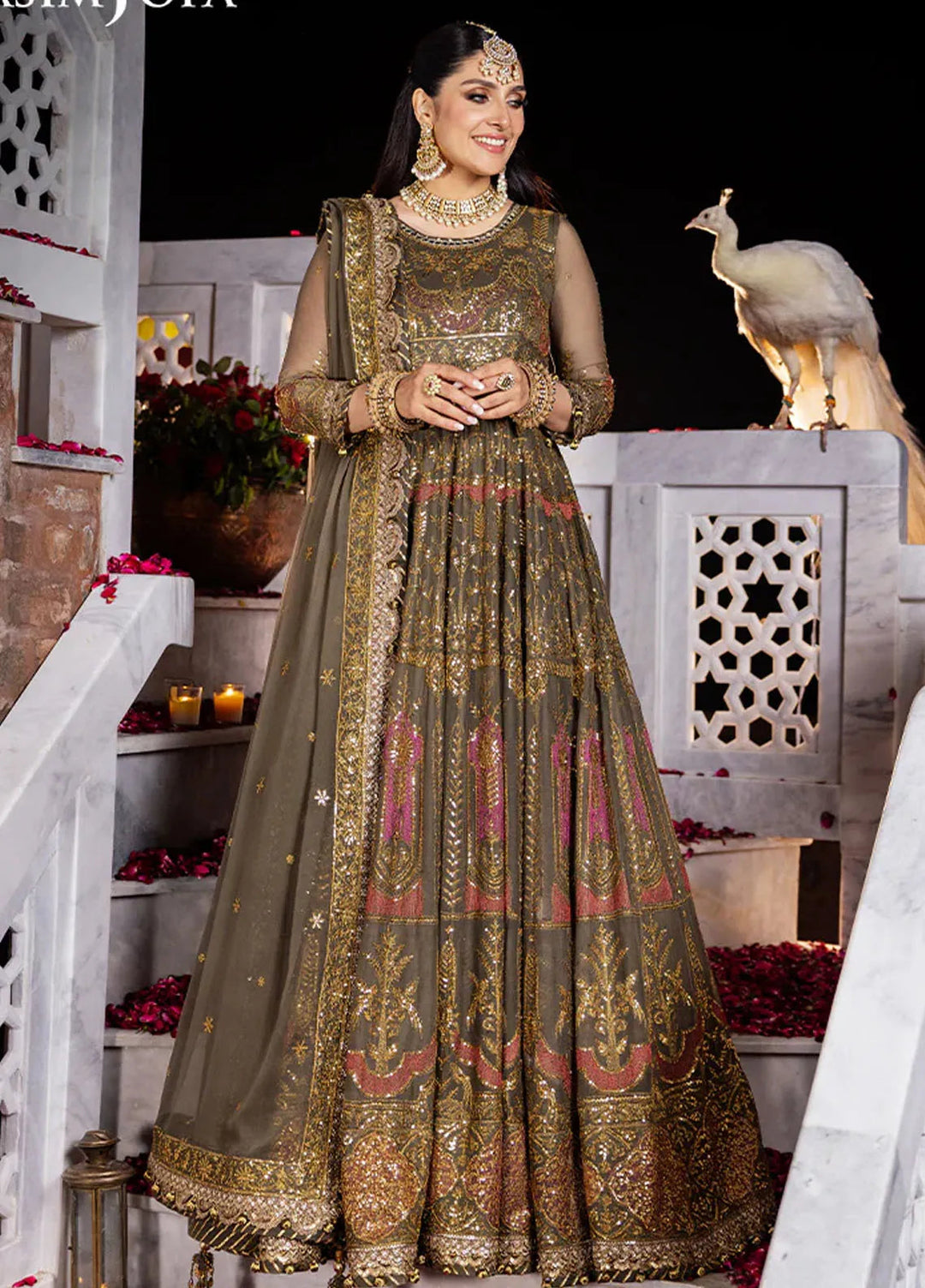 Jaan-e-Jahan by Asim Jofa Embroidered Chiffon Suits Unstitched 3 Piece AJ24JJ AJJJ-10 - Formals Collection