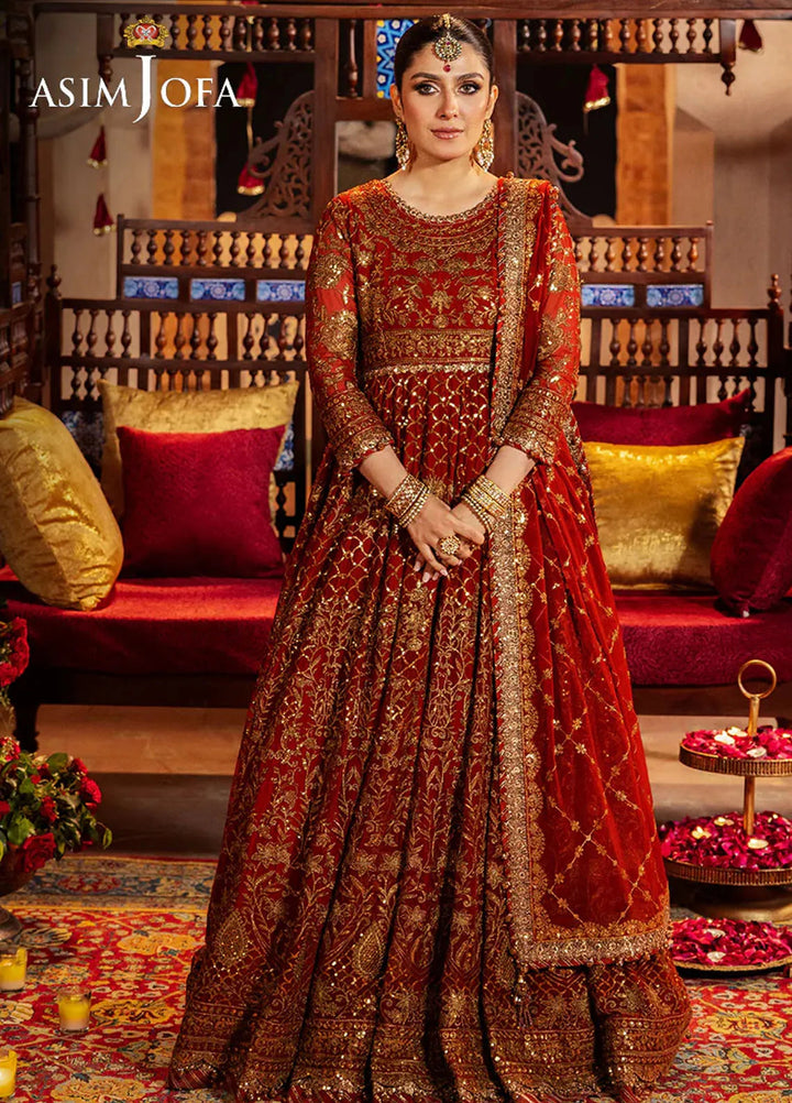 Jaan-e-Jahan by Asim Jofa Embroidered Chiffon Suits Unstitched 3 Piece AJ24JJ AJJJ-11 - Formals Collection